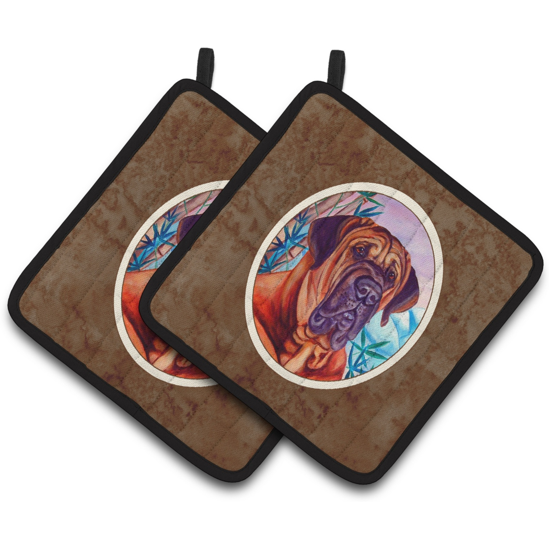 &quotCaroline's Treasures Tosa Inu Pair of Pot Holders 7116PTHD, 7.5HX7.5W, Multicolor"