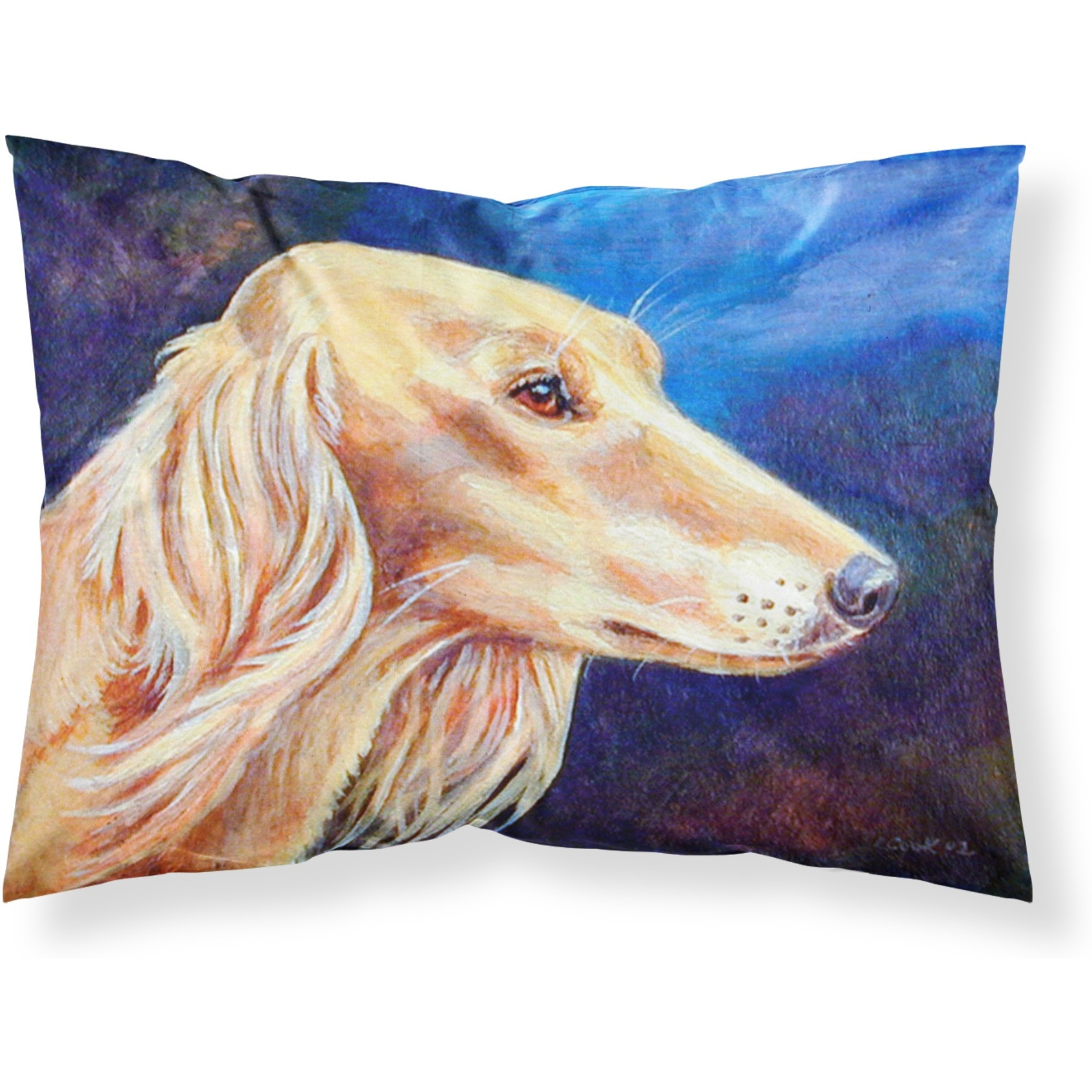 &quotCaroline's Treasures 7124PILLOWCASE Saluki Moisture Wicking Fabric Standard Pillowcase, Large, Multicolor"