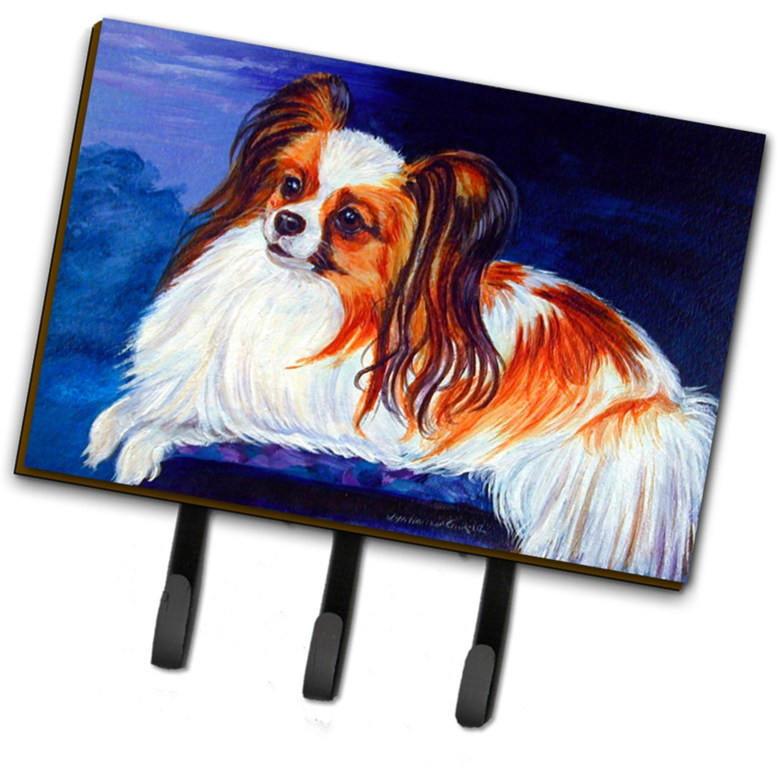 &quotCaroline's Treasures 7127TH68 Papillion Leash Holder or Key Hook, Large, Multicolor"