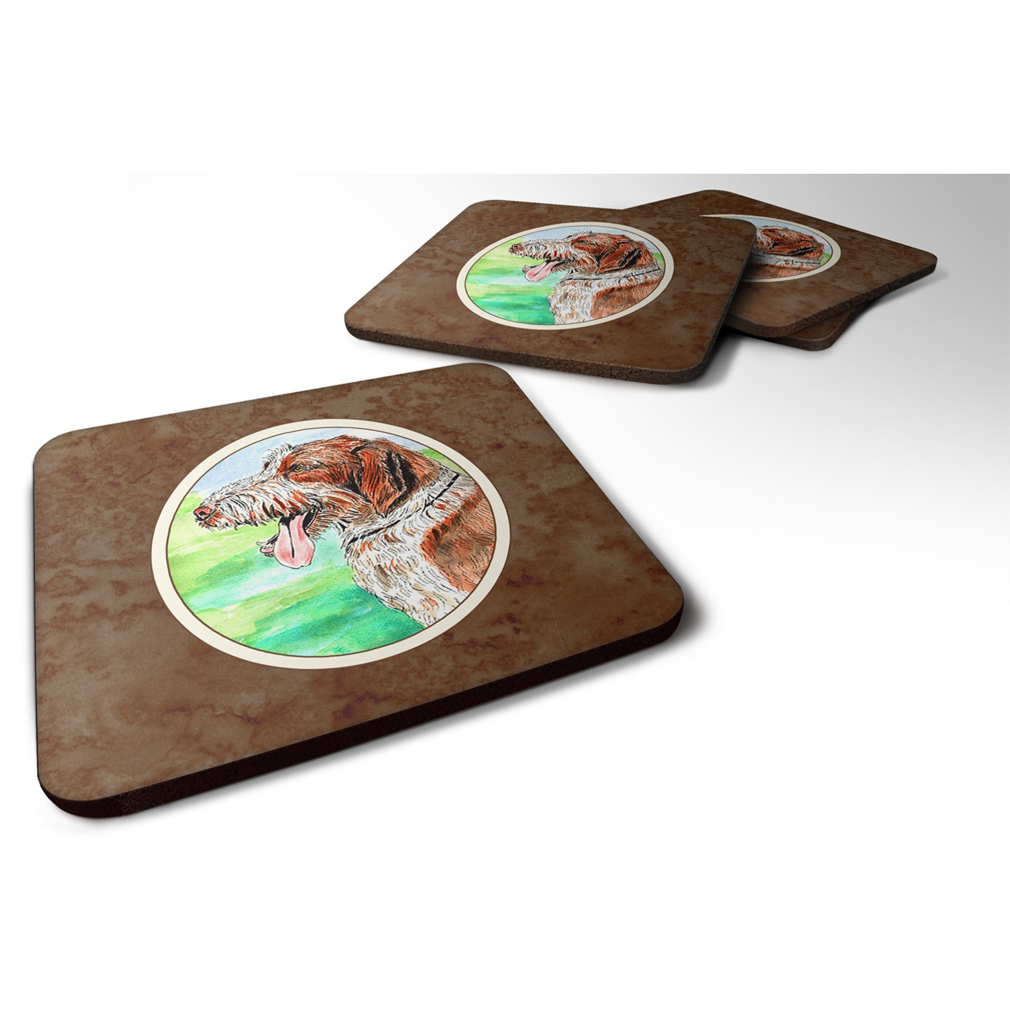 &quotCaroline's Treasures 7134FC Italiano Spinone Foam Coasters (Set of 4), 3.5"", Multicolor"
