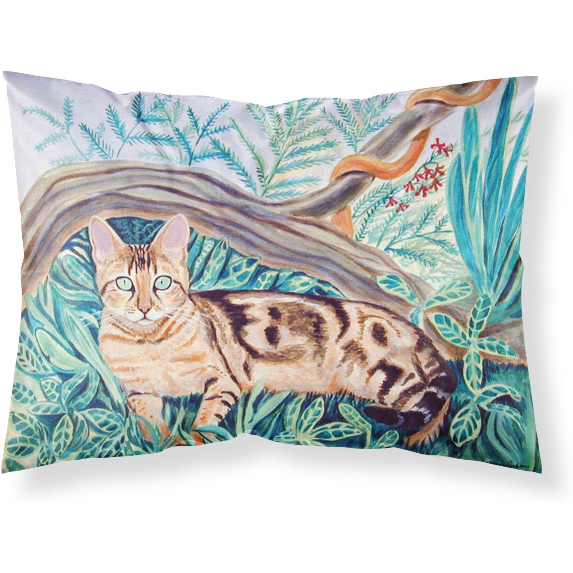 &quotCaroline's Treasures 7139PILLOWCASE Cat-Maine Coon Moisture Wicking Fabric Standard Pillowcase, Large, Multicolor"