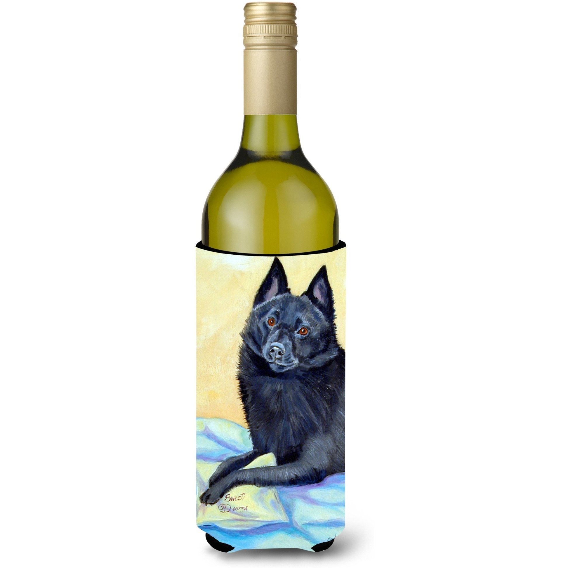 Schipperke Sweet Dreams Wine Bottle Beverage Insulator Beverage Insulator Hugger