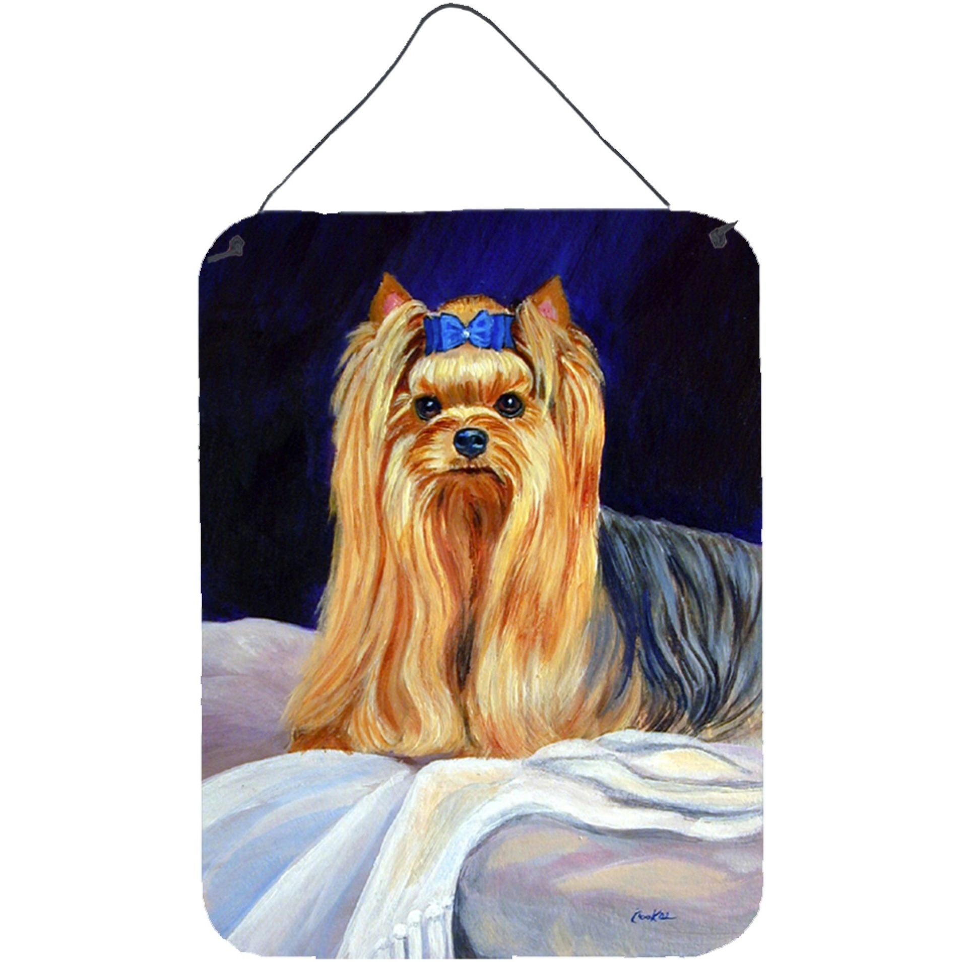 &quotCaroline's Treasures 7157DS1216 Yorkie Aluminium Metal Wall or Door Hanging Prints, 16"" x 12"", Multicolor"