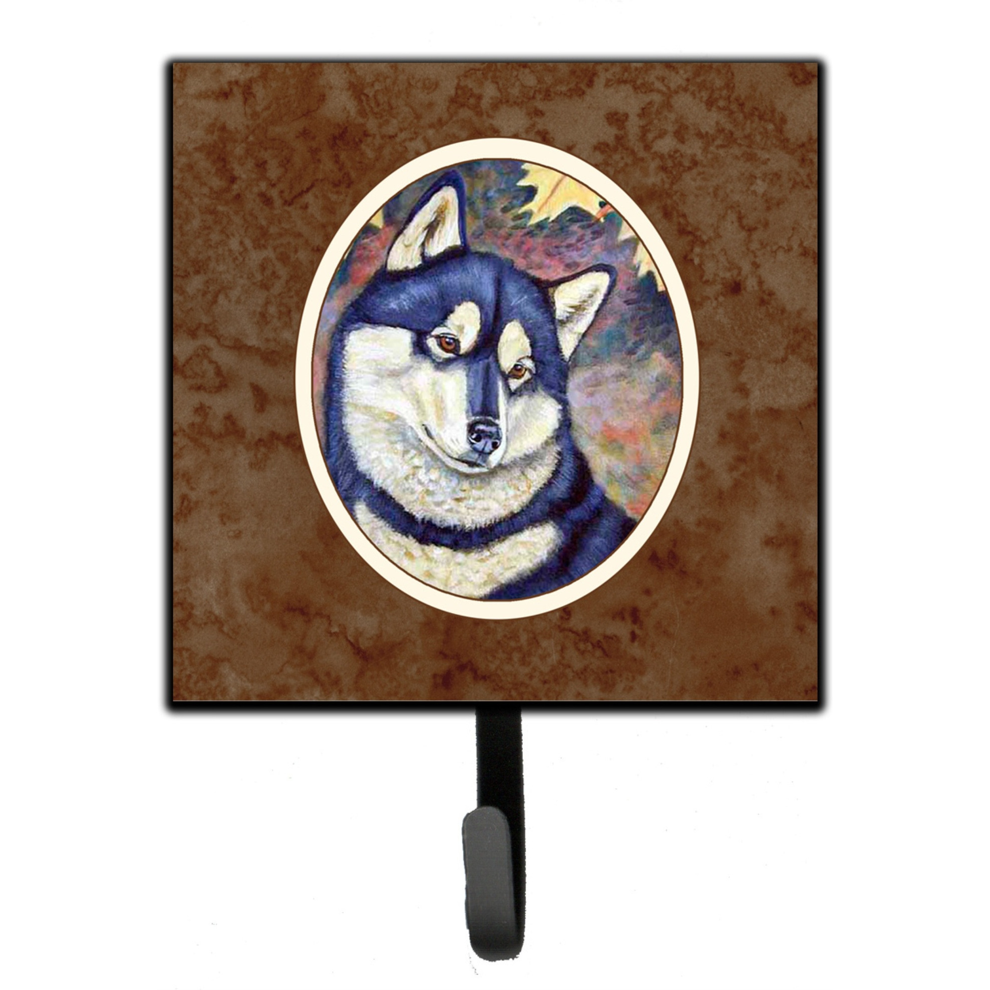 &quotCaroline's Treasures Fall Leaves Siberian Husky Leash or Key Holder 7173SH4, Small, Multicolor"