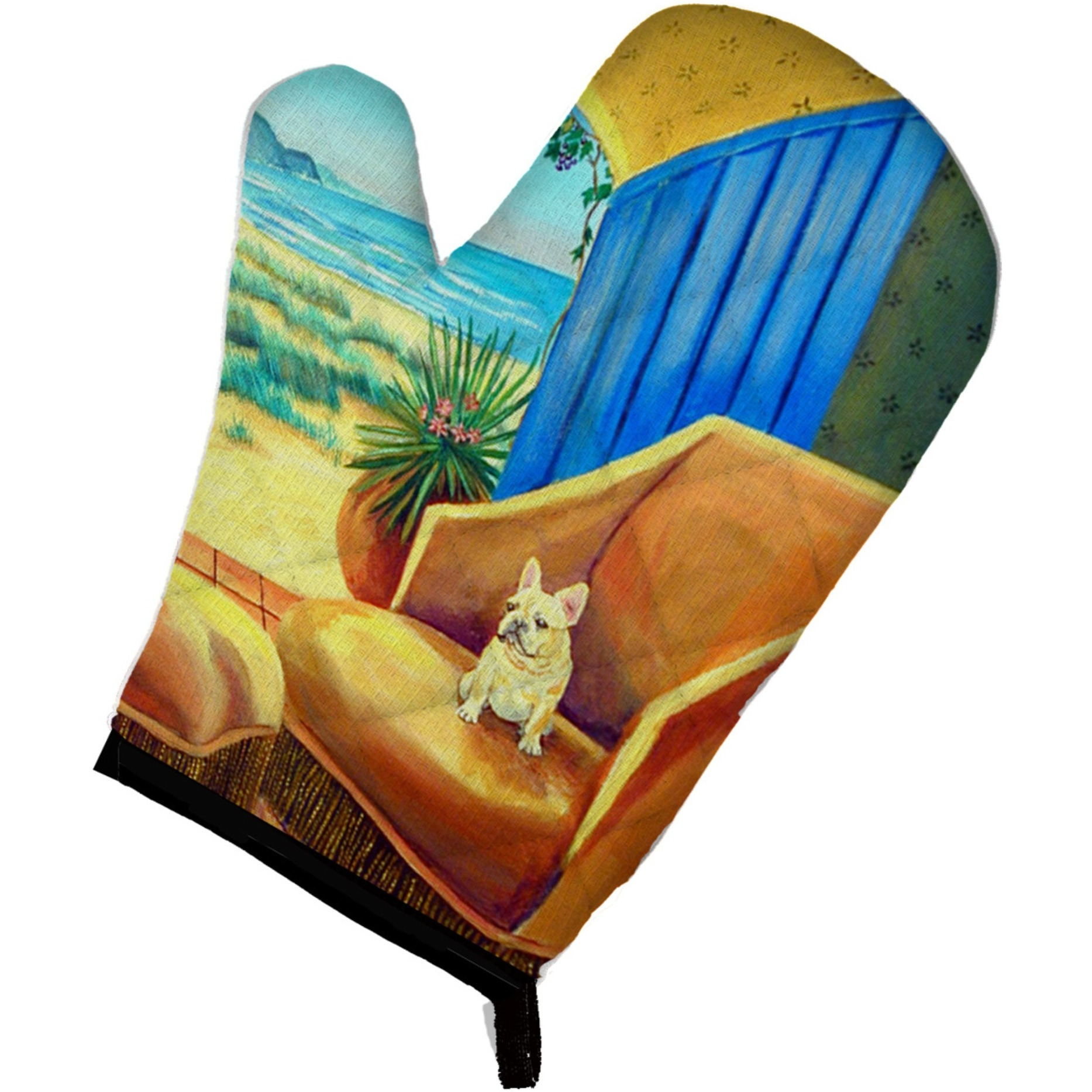 &quotCaroline's Treasures 7175OVMT French Bulldog My Chair Oven Mitt, 12"" by 8.5"", Multicolor"