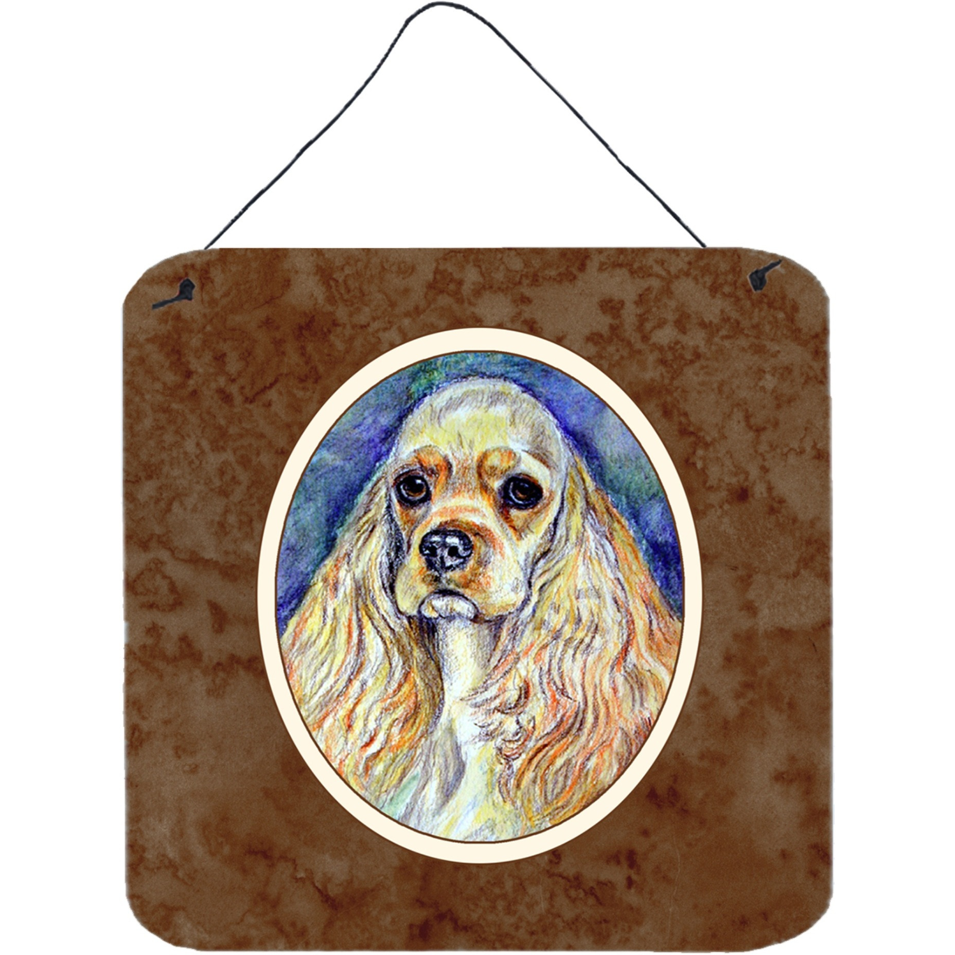 &quotCaroline's Treasures Buff Cocker Spaniel Wall or Door Hanging Prints 7178DS66, 6HX6W, Multicolor"