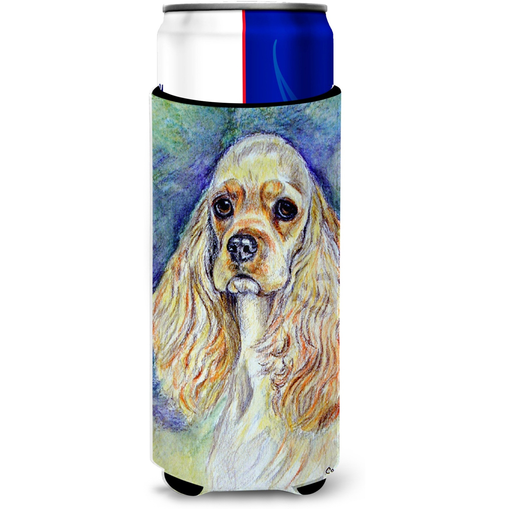 Buff Cocker Spaniel Ultra Beverage Insulators for slim cans 7178MUK