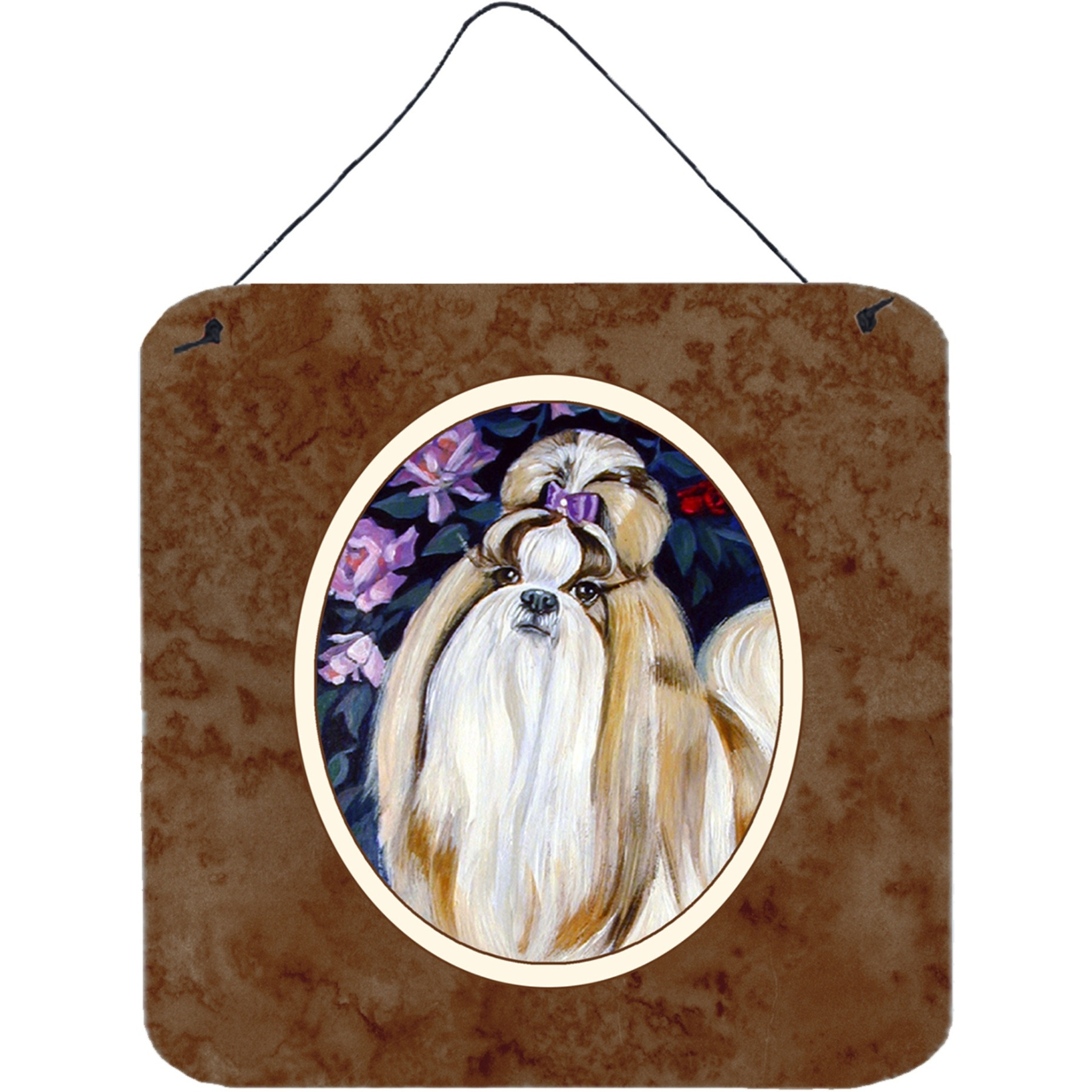 &quotCaroline's Treasures Shih Tzu Wall or Door Hanging Prints 7180DS66, 6"" x 6"", Multicolor"