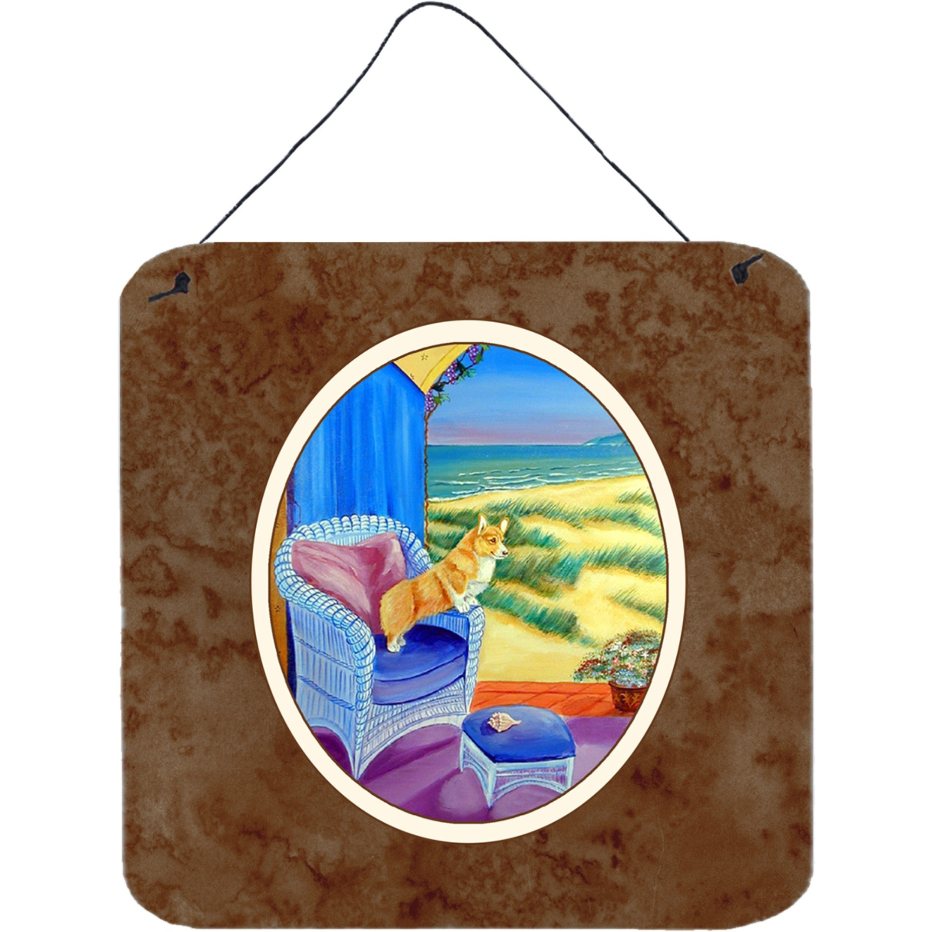 &quotCaroline's Treasures Corgi Wall or Door Hanging Prints 7184DS66, 6HX6W, Multicolor"