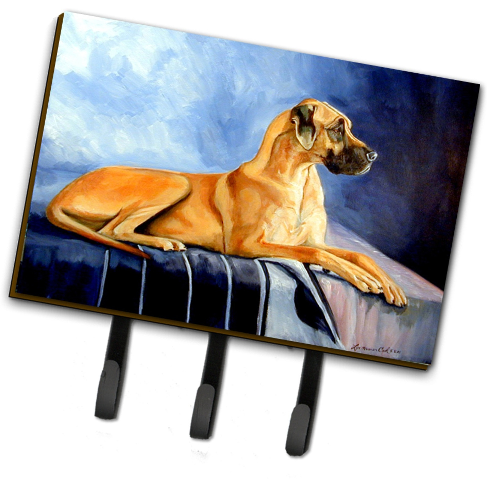 &quotCaroline's Treasures 7204TH68 Natural Fawn Great Dane Leash Holder or Key Hook, Large, Multicolor"