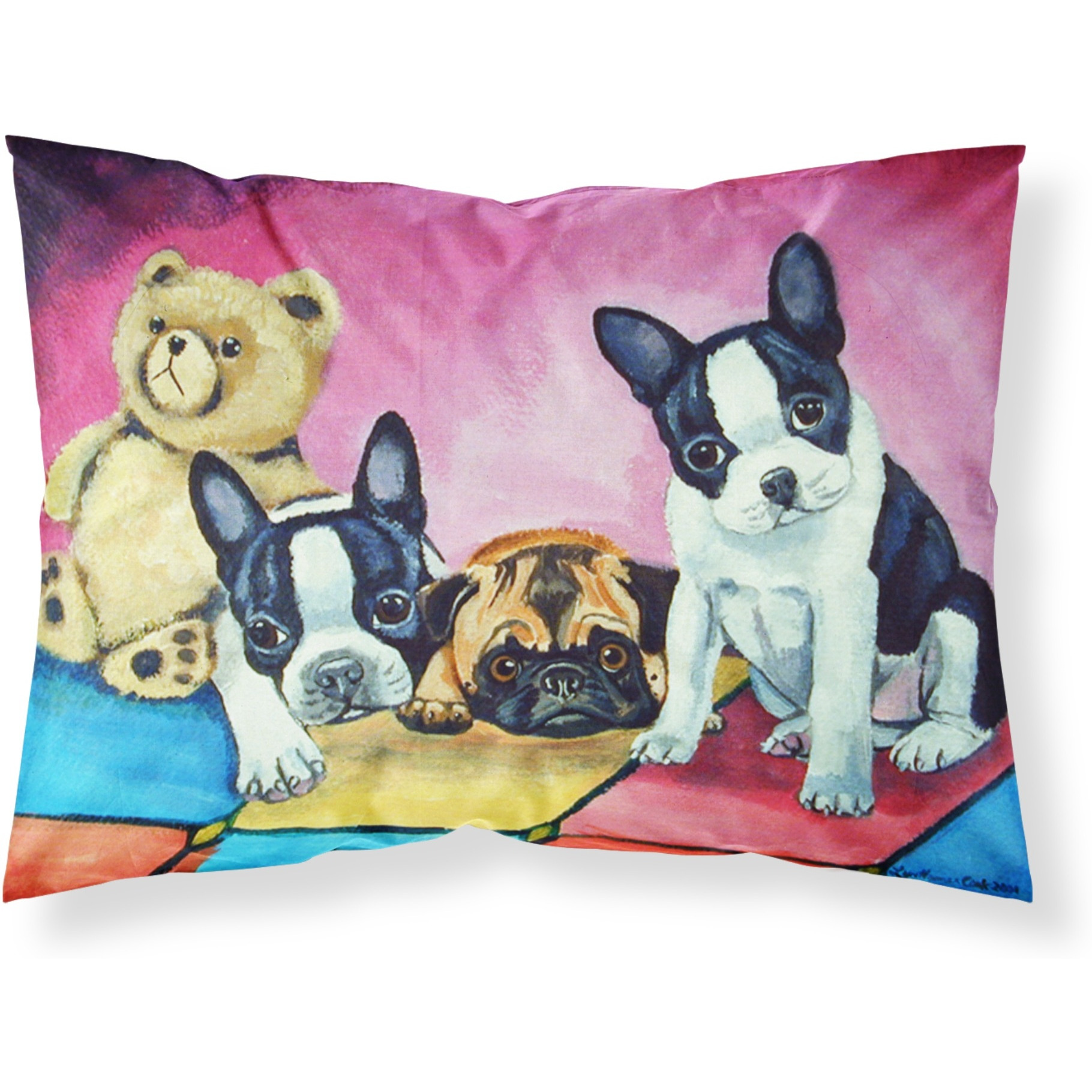 &quotCaroline's Treasures 7205PILLOWCASE Multiple Breeds Moisture Wicking Fabric Standard Pillowcase, Large, Multicolor"