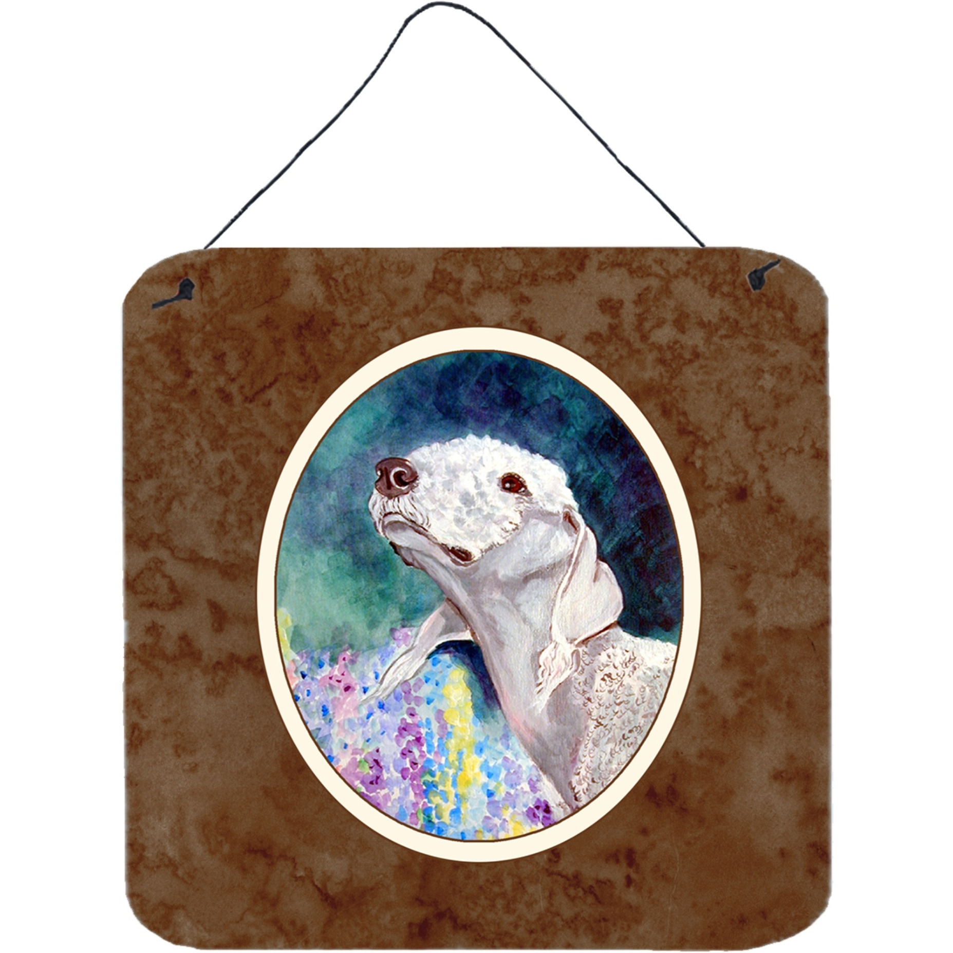 &quotCaroline's Treasures Bedlington Terrier Wall or Door Hanging Prints 7226DS66, 6HX6W, Multicolor"