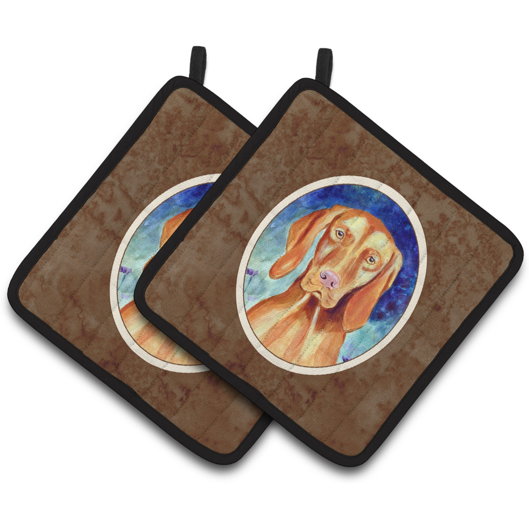 &quotCaroline's Treasures Vizsla Pair of Pot Holders 7230PTHD, 7.5HX7.5W, Multicolor"