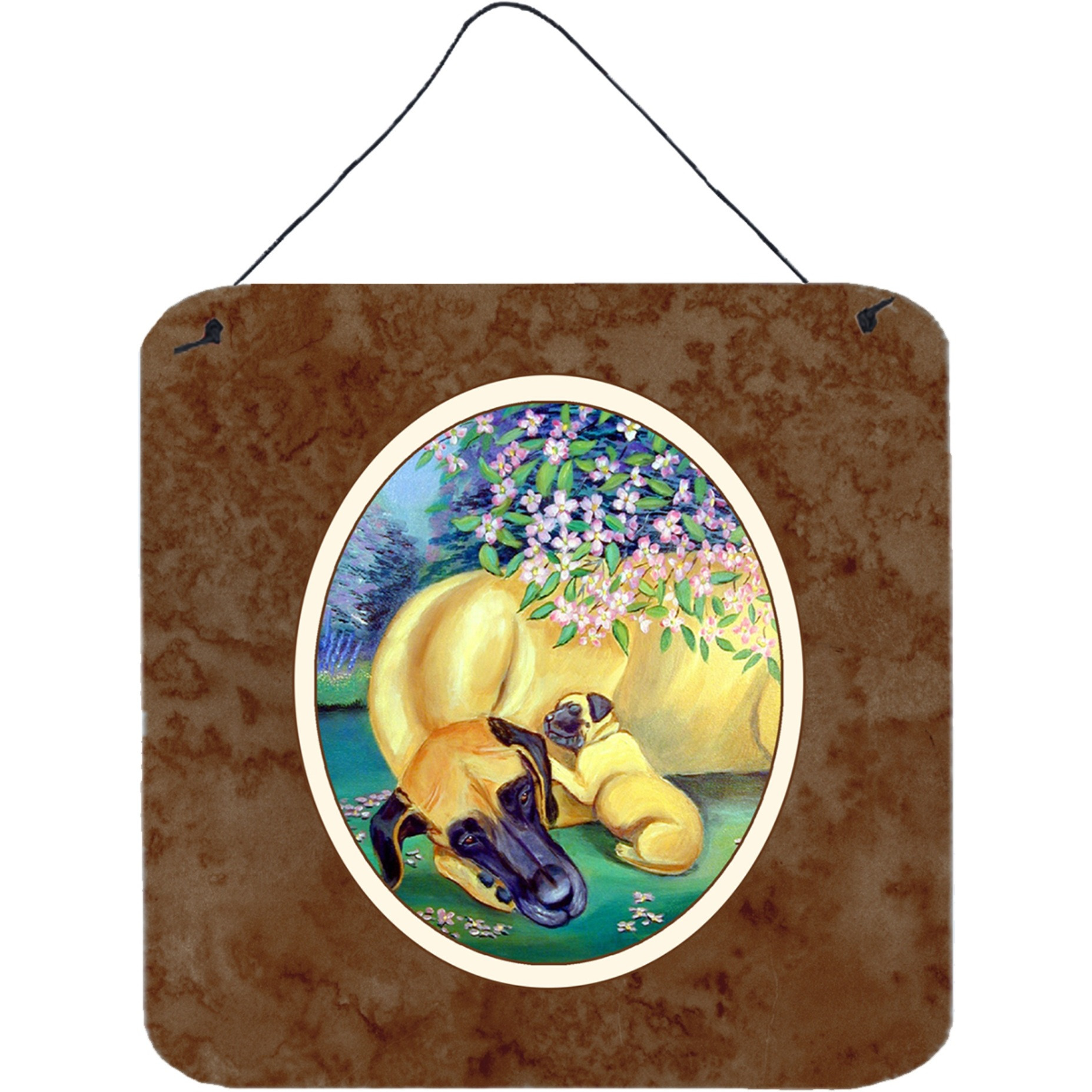 &quotCaroline's Treasures Dane and puppy Wall or Door Hanging Prints 7234DS66, 6HX6W, Multicolor"
