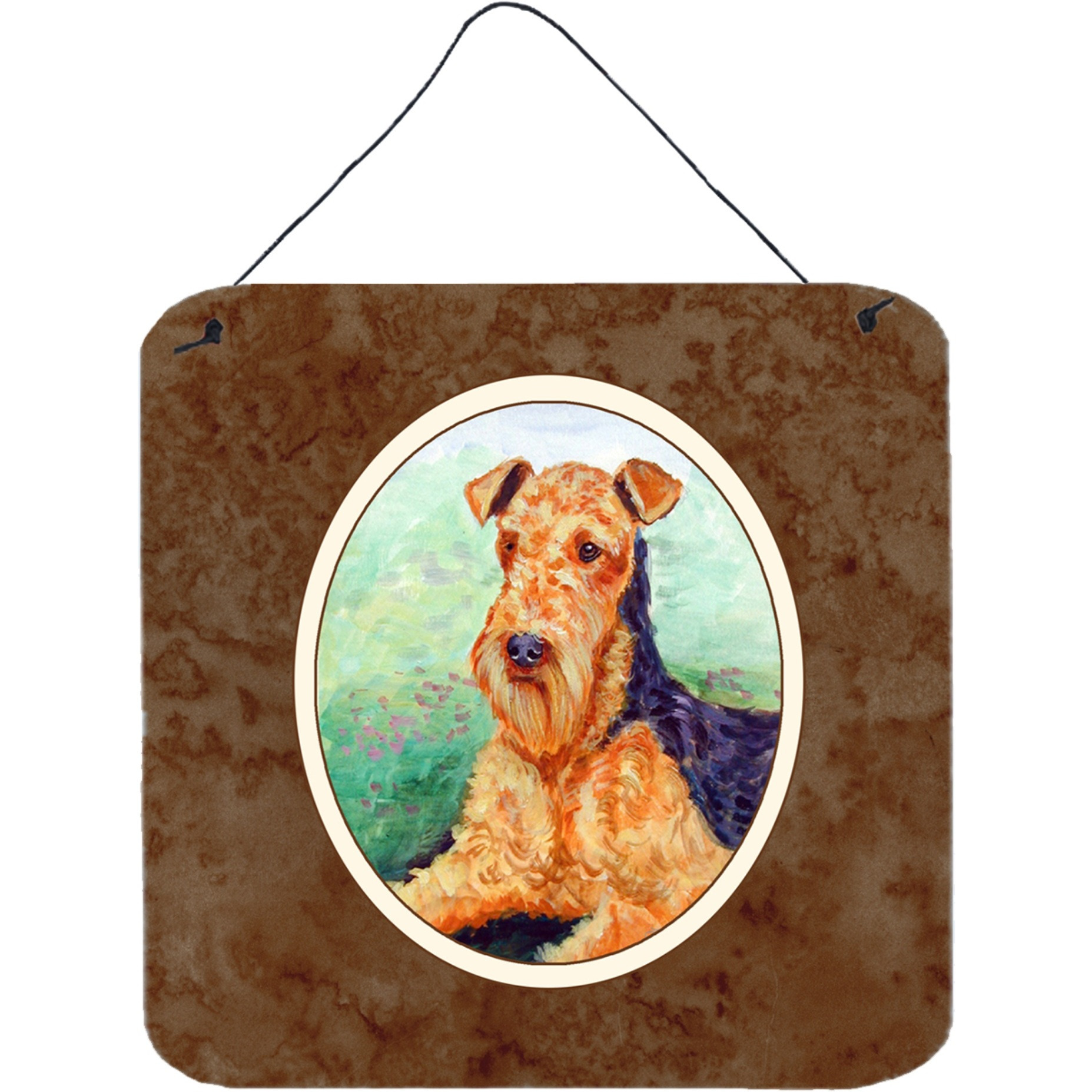 &quotCaroline's Treasures Airedale Terrier Wall or Door Hanging Prints 7239DS66, 6HX6W, Multicolor"
