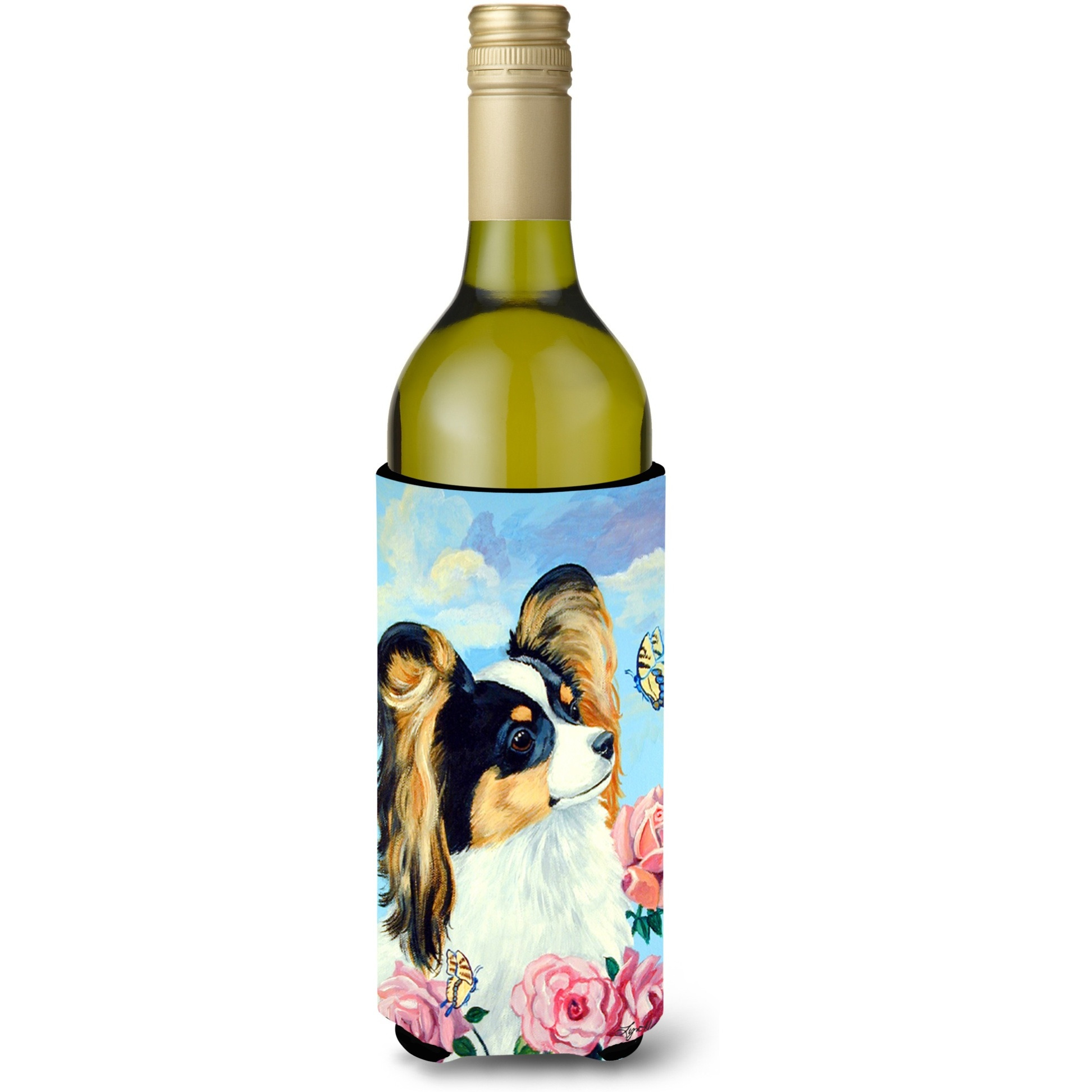 Papillon Wine Bottle Beverage Insulator Beverage Insulator Hugger 7242LITERK