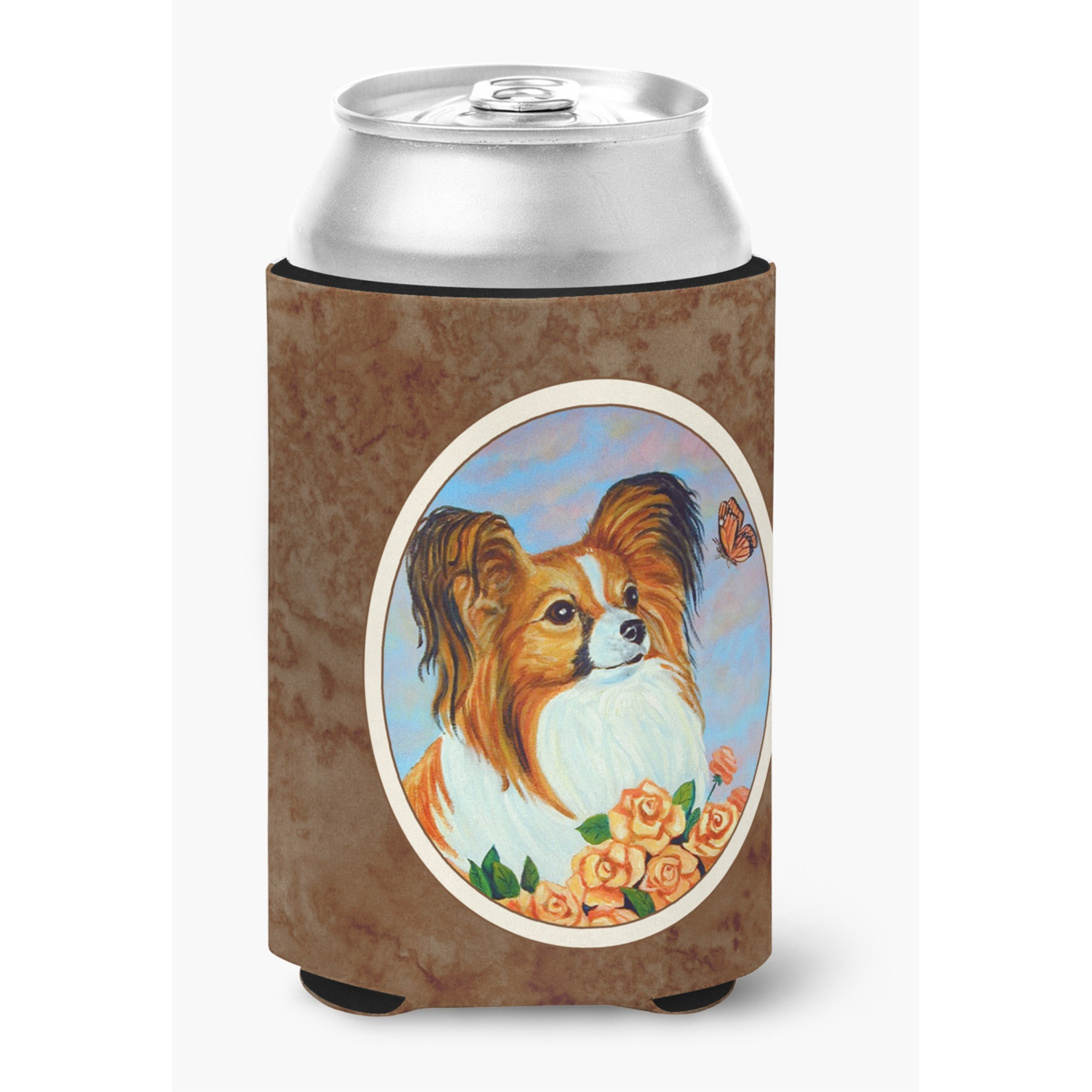 &quotCaroline's Treasures 7246CC Papillon Can Or Bottle Hugger, Multicolor"