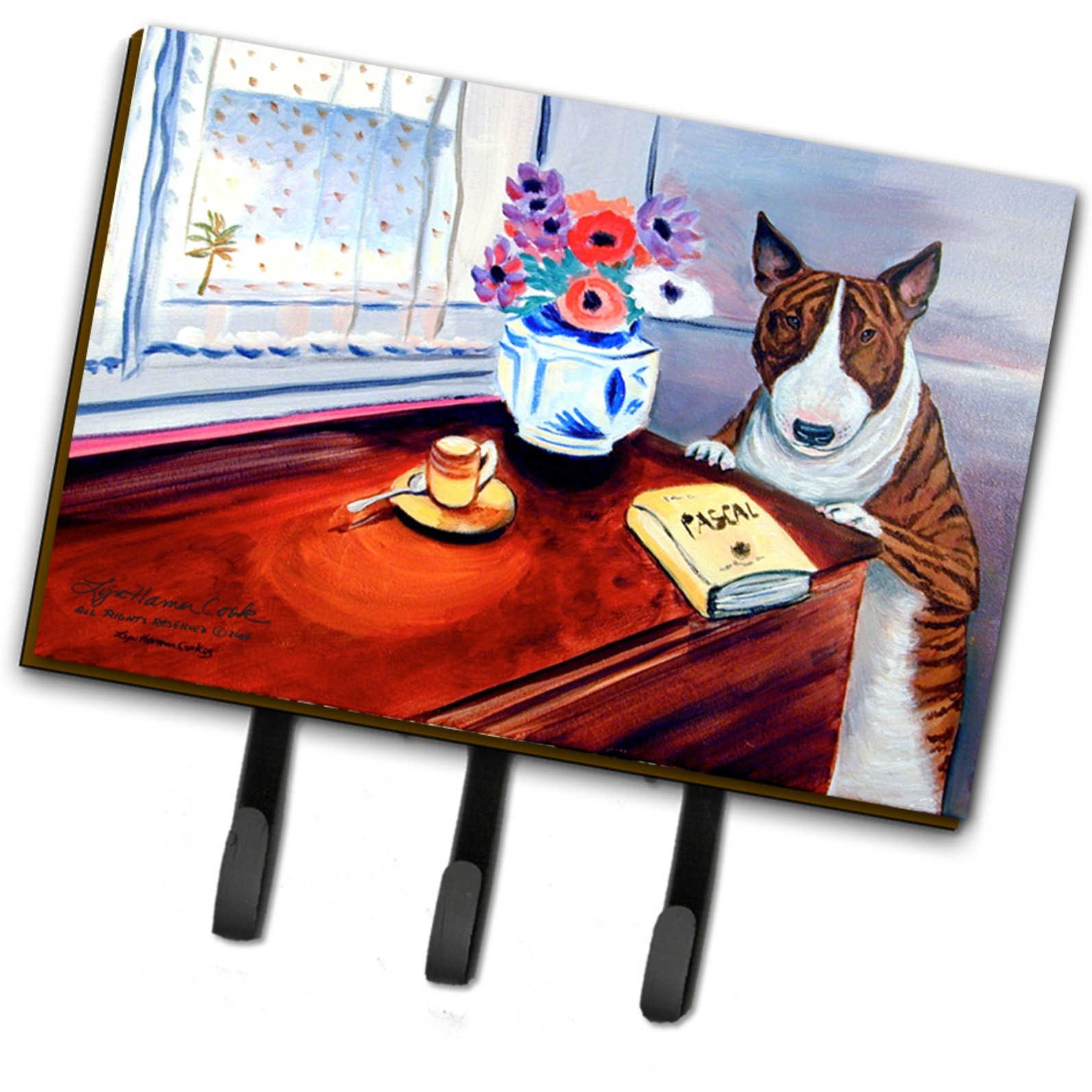 &quotCaroline's Treasures 7249TH68 Bull Terrier Leash Holder or Key Hook, Large, Multicolor"