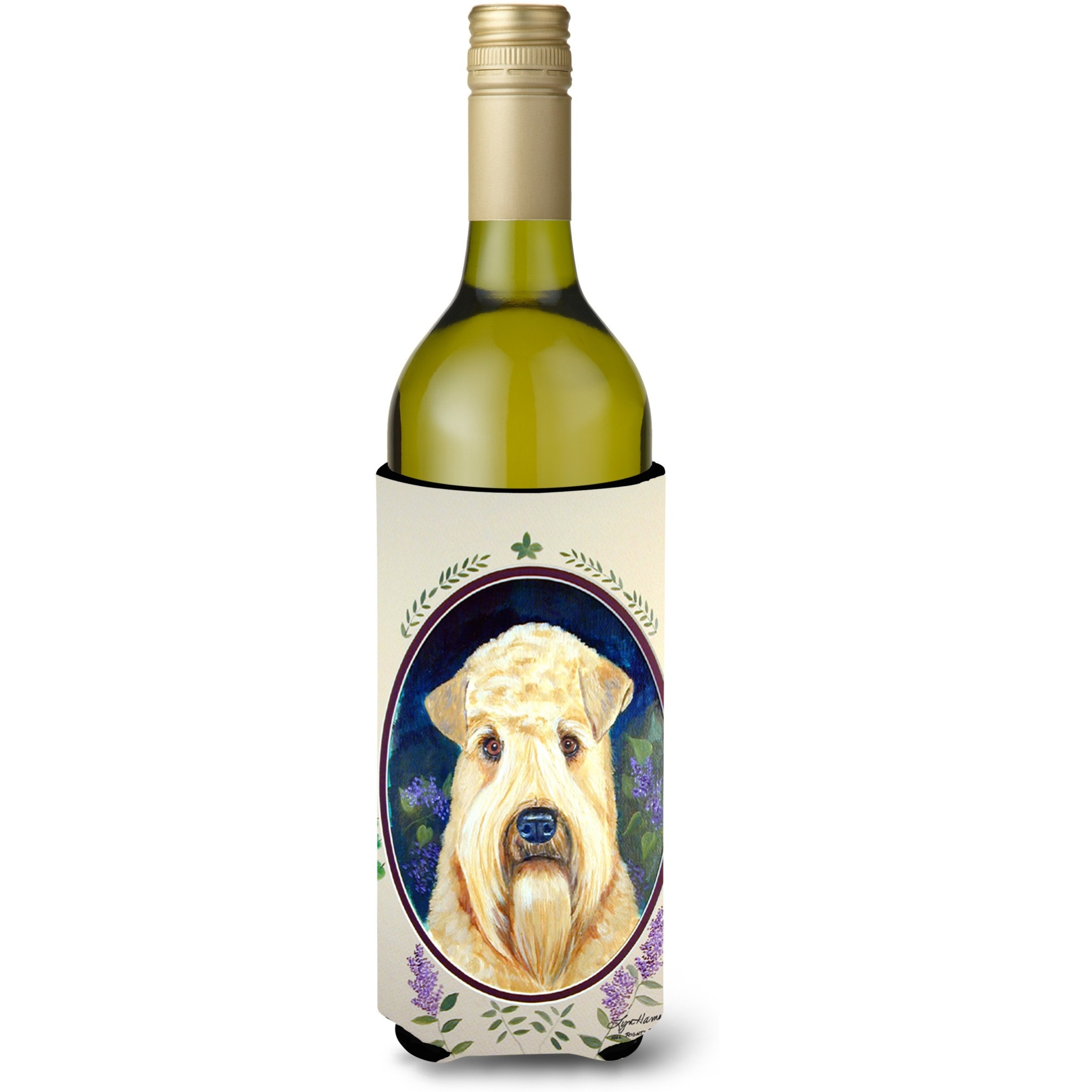 Wheaten Terrier Soft Coated Wine Bottle Beverage Insulator Beverage Insulator Hugger