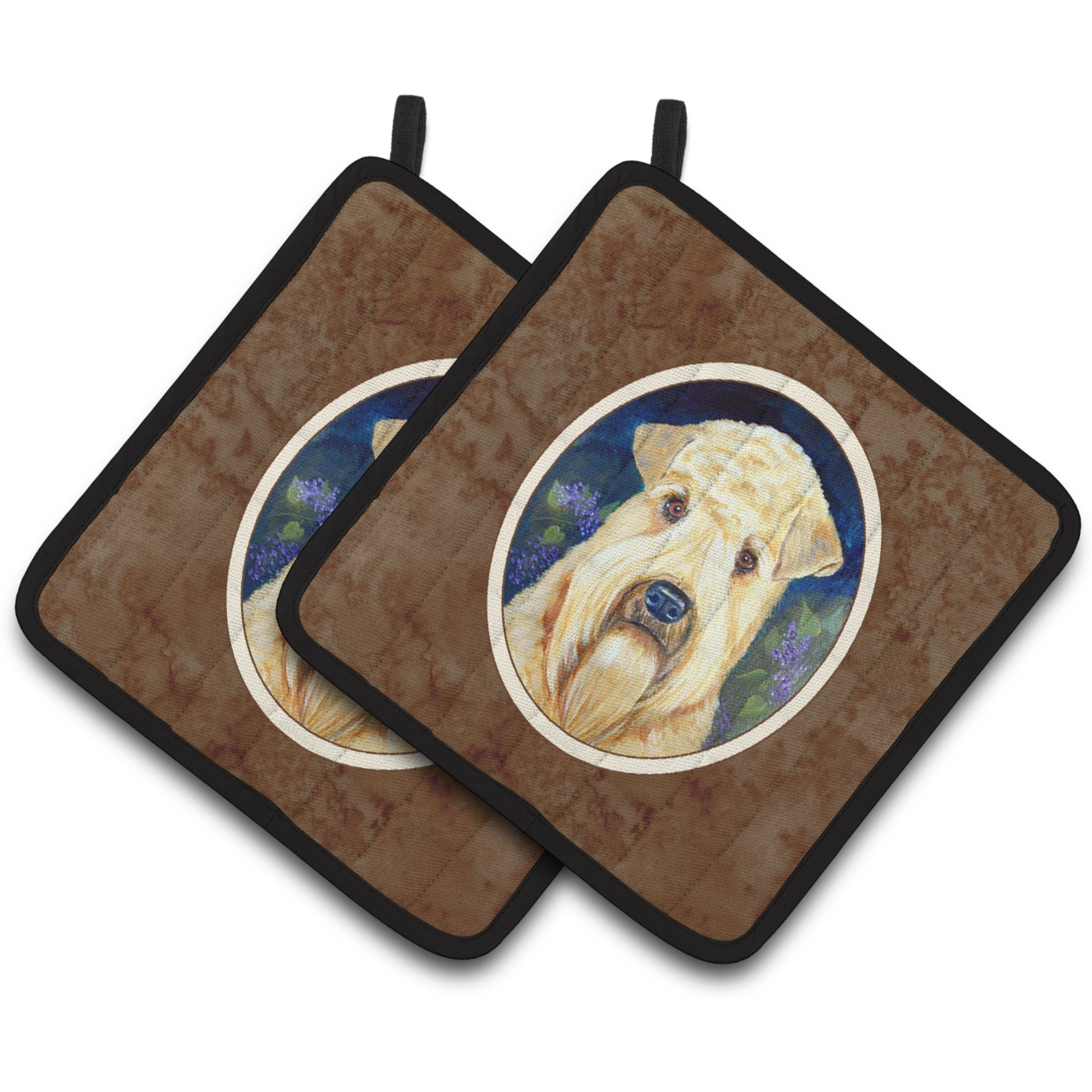 &quotCaroline's Treasures Wheaten Terrier Soft Coated Pair of Pot Holders 7254PTHD, 7.5HX7.5W, Multicolor"
