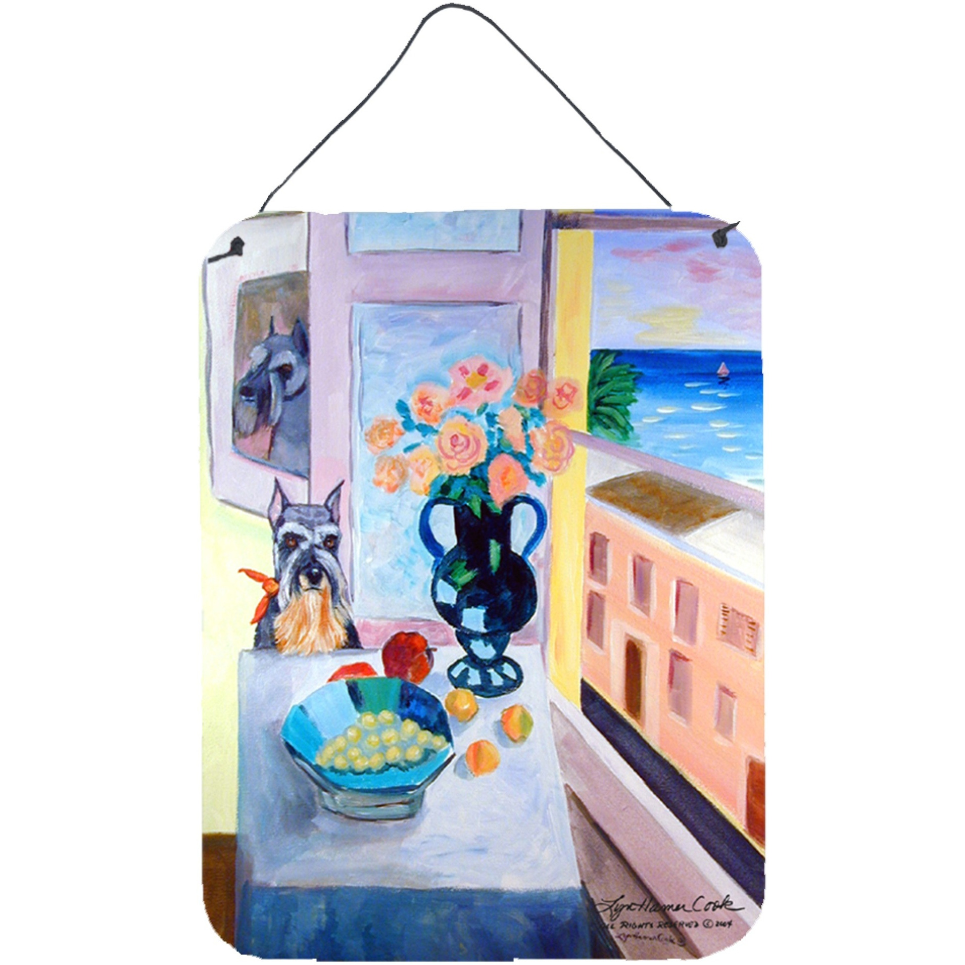&quotCaroline's Treasures 7255DS1216 Schnauzer Aluminium Metal Wall or Door Hanging Prints, 16"" x 12"", Multicolor"