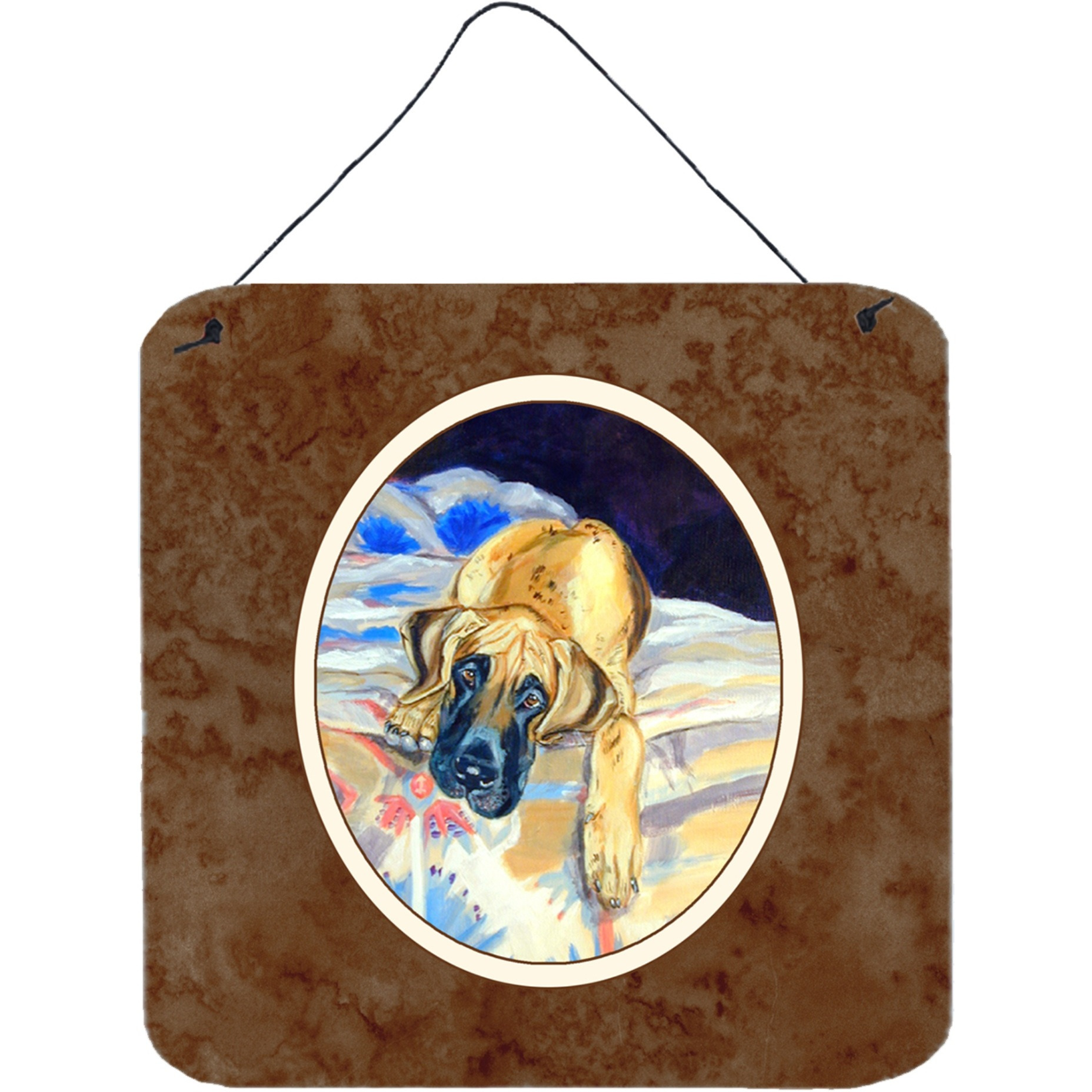 &quotCaroline's Treasures Fawn Dane Wall or Door Hanging Prints 7258DS66, 6"" x 6"", Multicolor"