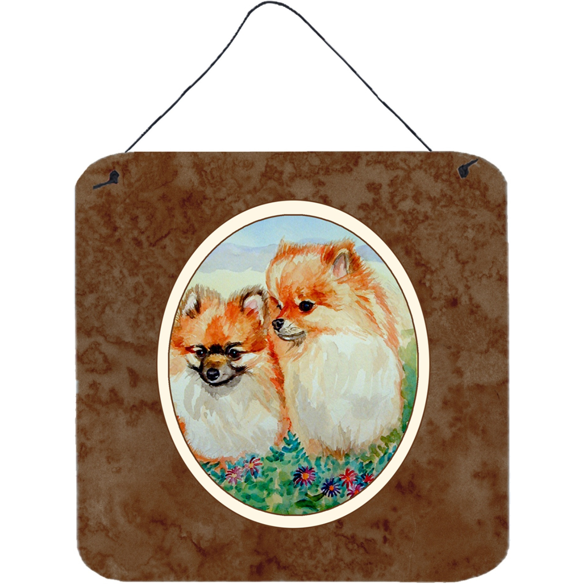 &quotCaroline's Treasures Pomeranian Wall or Door Hanging Prints 7262DS66, 6HX6W, Multicolor"