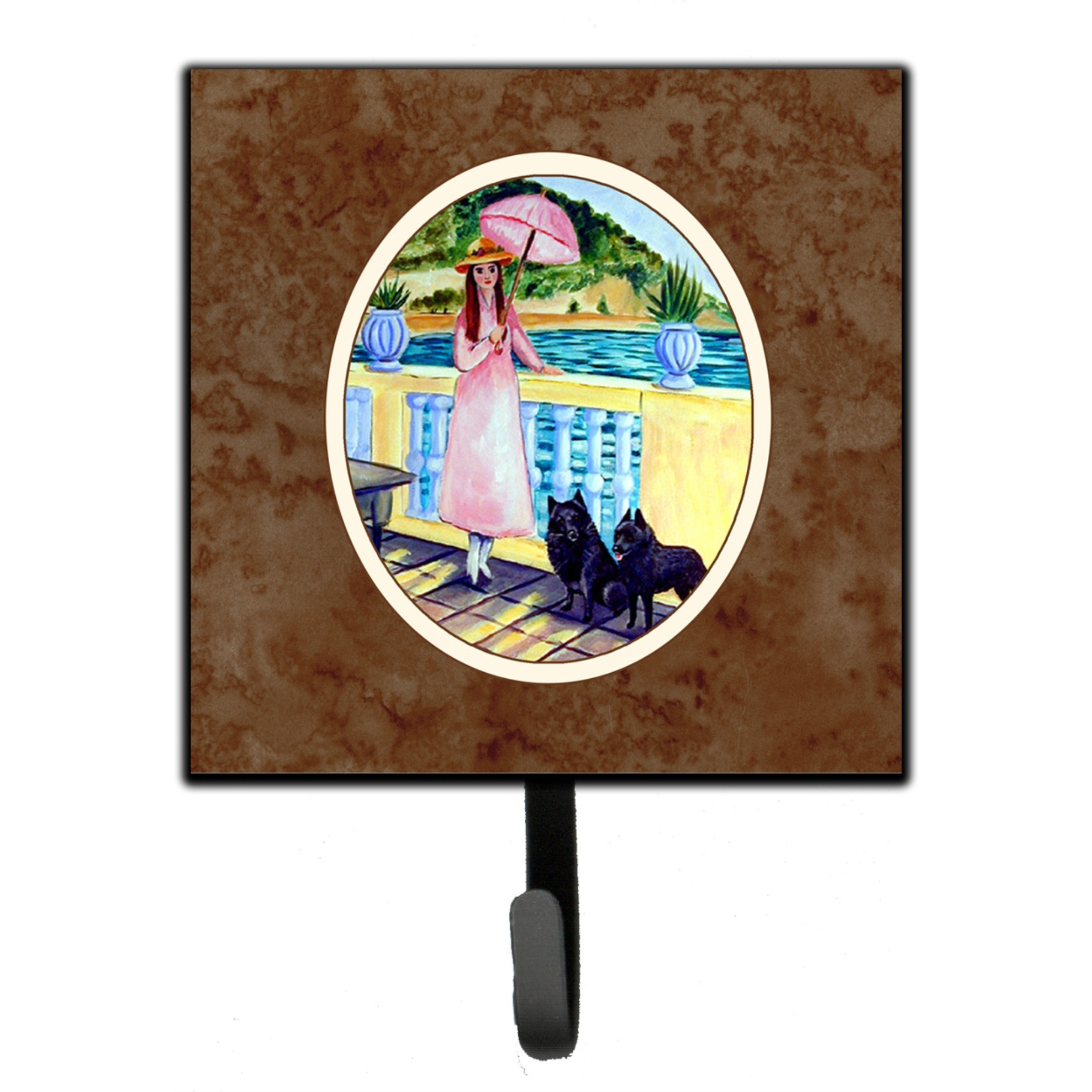 &quotCaroline's Treasures Lady with her Schipperke Leash or Key Holder 7267SH4, Small, Multicolor"