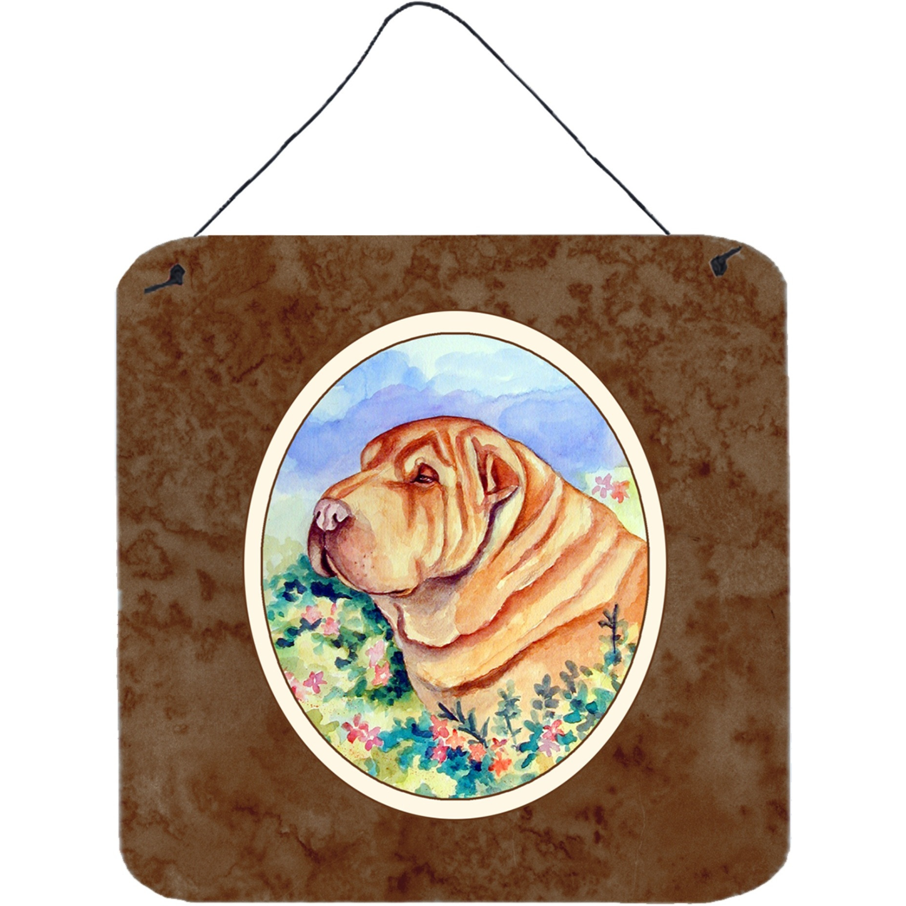&quotCaroline's Treasures Shar Pei Wall or Door Hanging Prints 7271DS66, 6HX6W, Multicolor"
