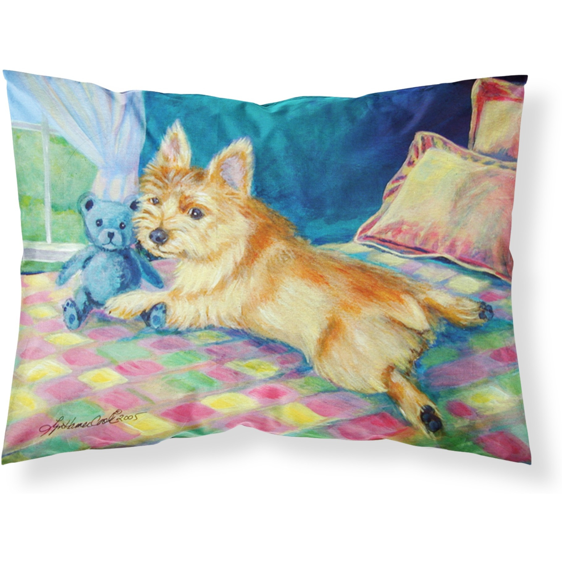 &quotCaroline's Treasures 7275PILLOWCASE Norwich Terrier Moisture Wicking Fabric Standard Pillowcase, Large, Multicolor"