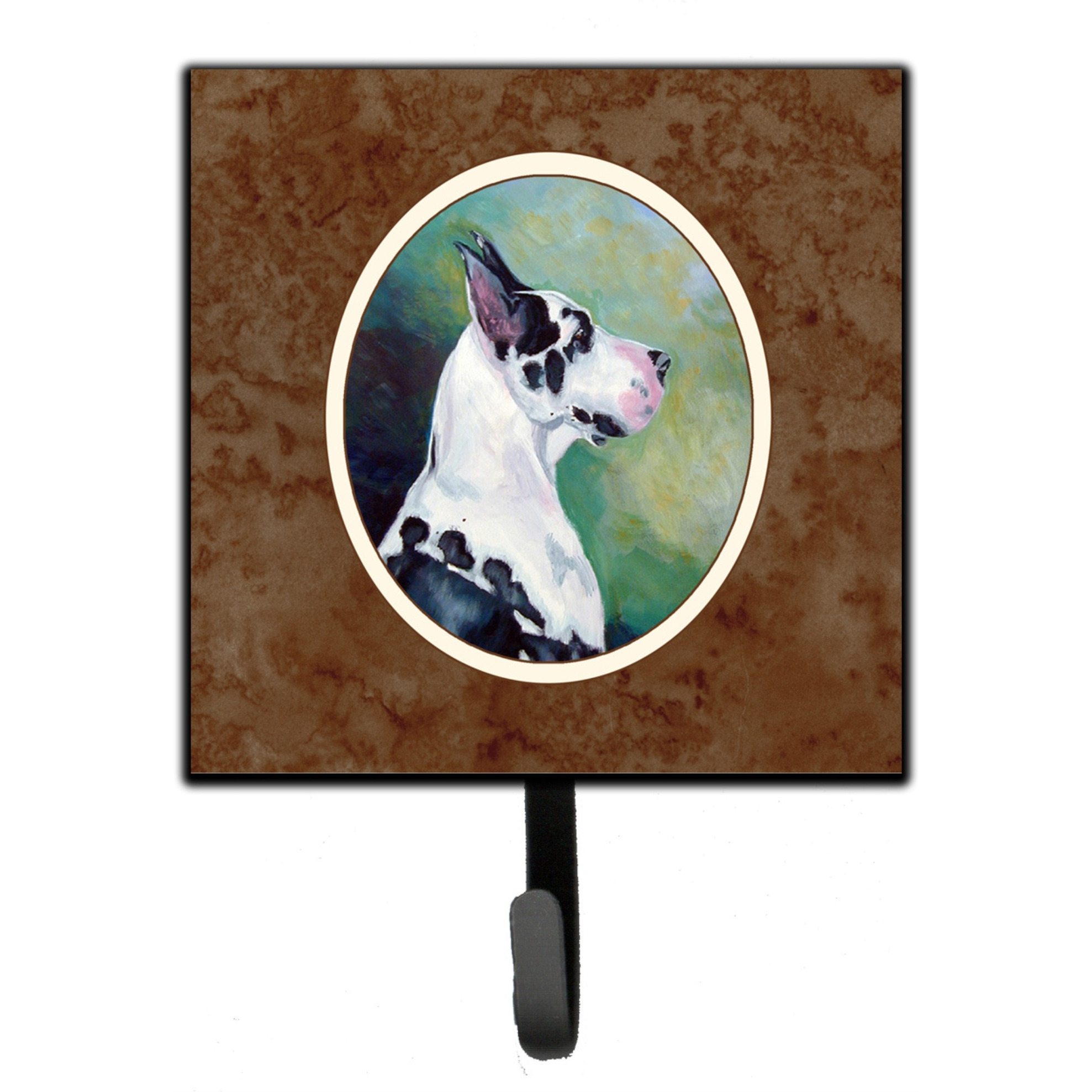 &quotCaroline's Treasures Harlequin Dane Leash or Key Holder 7278SH4, Small, Multicolor"