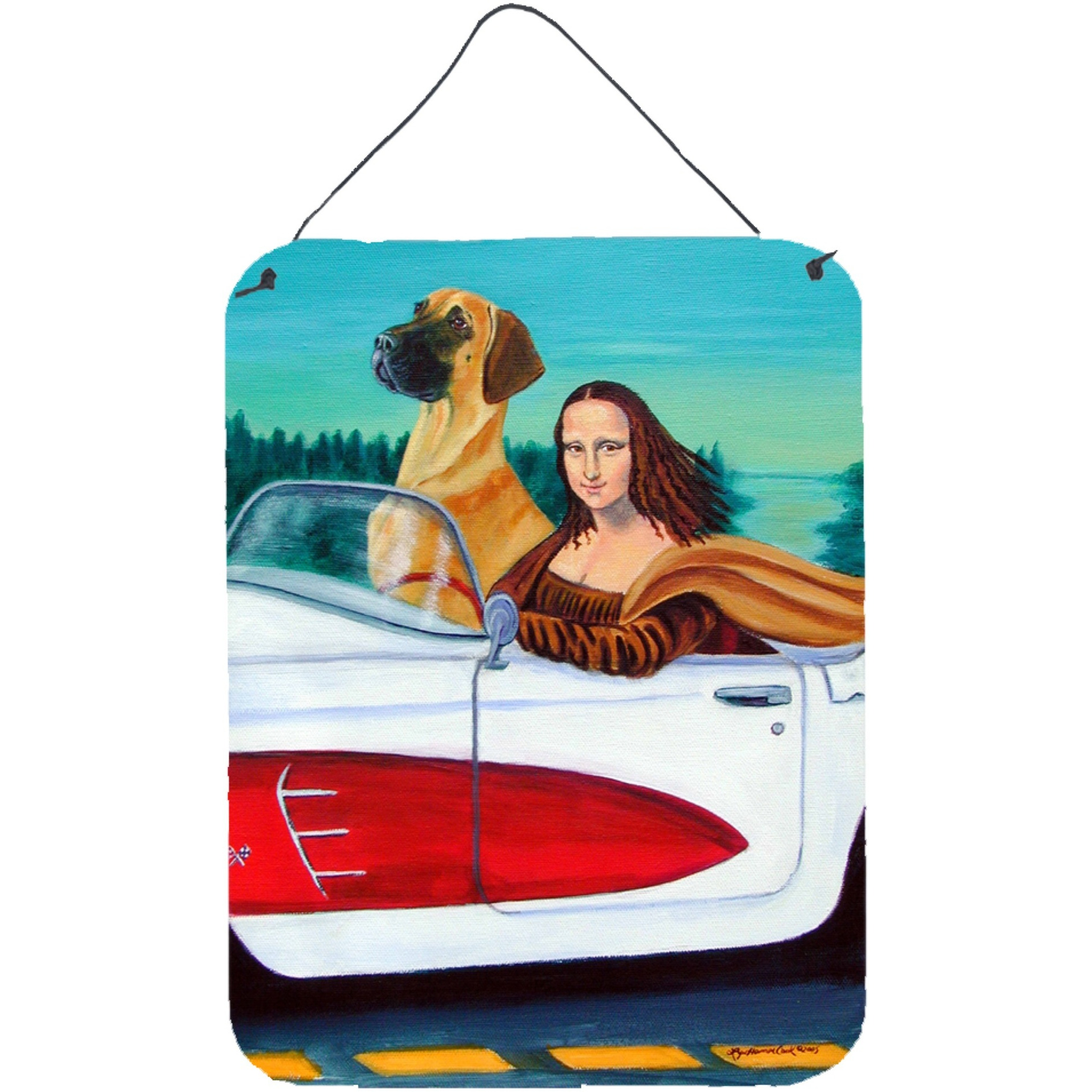 &quotCaroline's Treasures 7282DS1216 Great Dane Aluminium Metal Wall or Door Hanging Prints, 16"" x 12"", Multicolor"