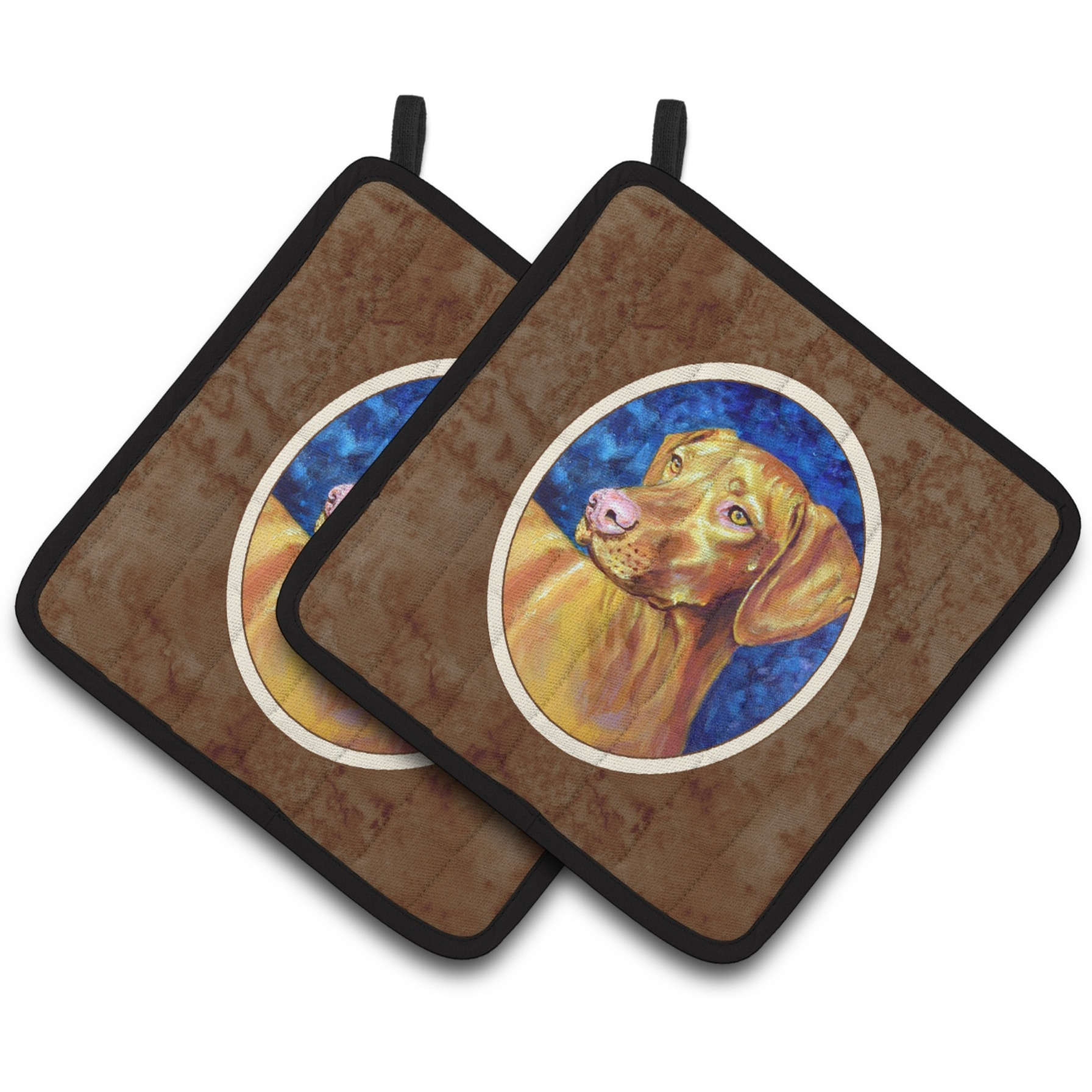 &quotCaroline's Treasures Vizsla Pair of Pot Holders 7289PTHD, 7.5HX7.5W, Multicolor"