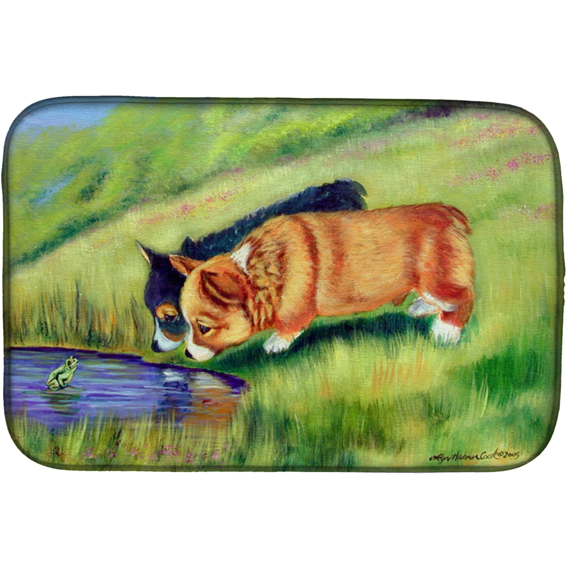 &quotCaroline's Treasures Corgi Dish Drying Mat, 14 x 21, Multicolor"