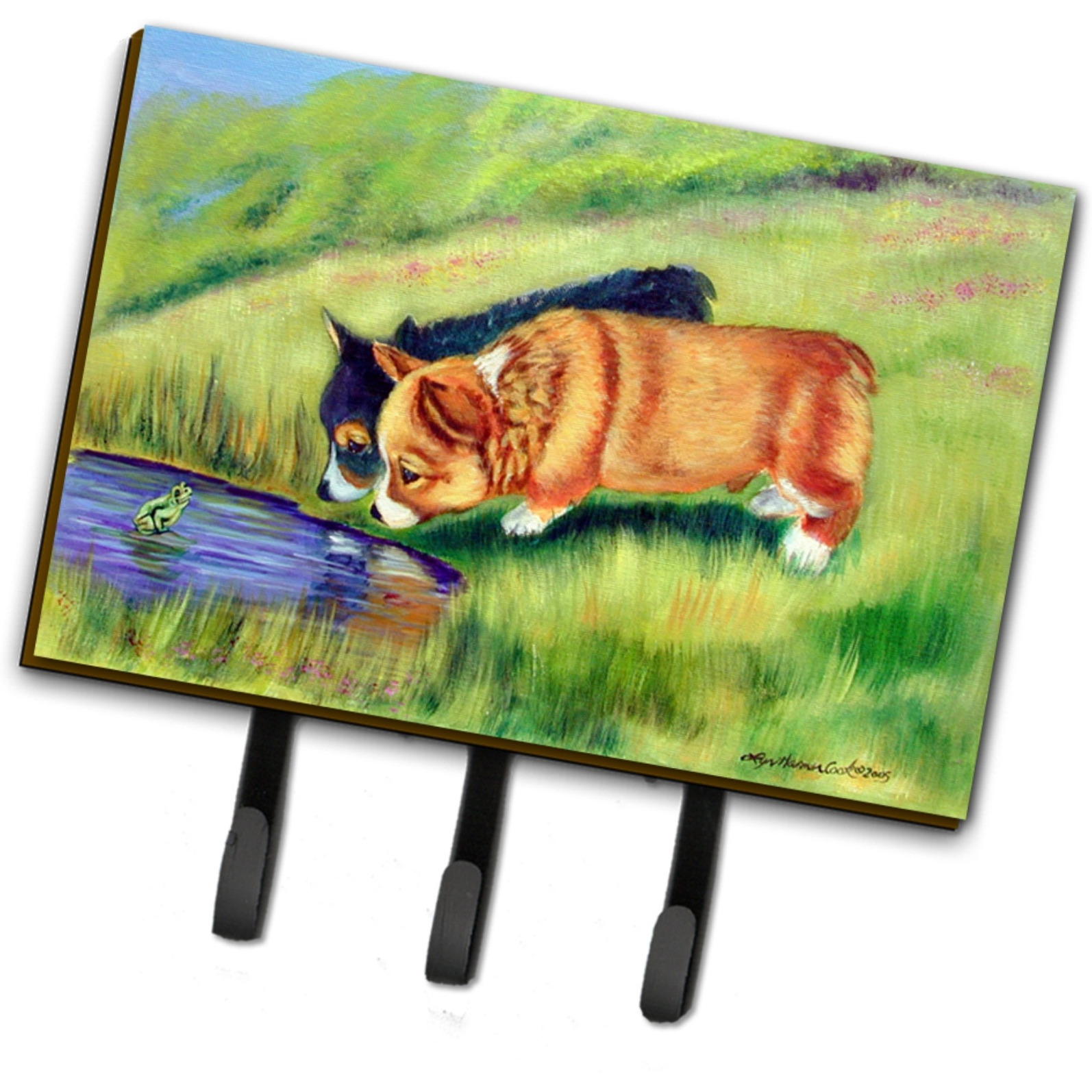 &quotCaroline's Treasures 7292TH68 Corgi Leash Holder or Key Hook, Large, Multicolor"