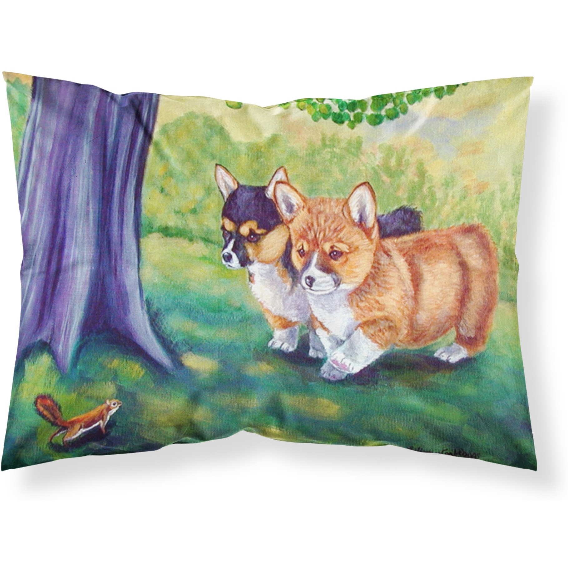 &quotCaroline's Treasures 7293PILLOWCASE Corgi Moisture Wicking Fabric Standard Pillowcase, Large, Multicolor"