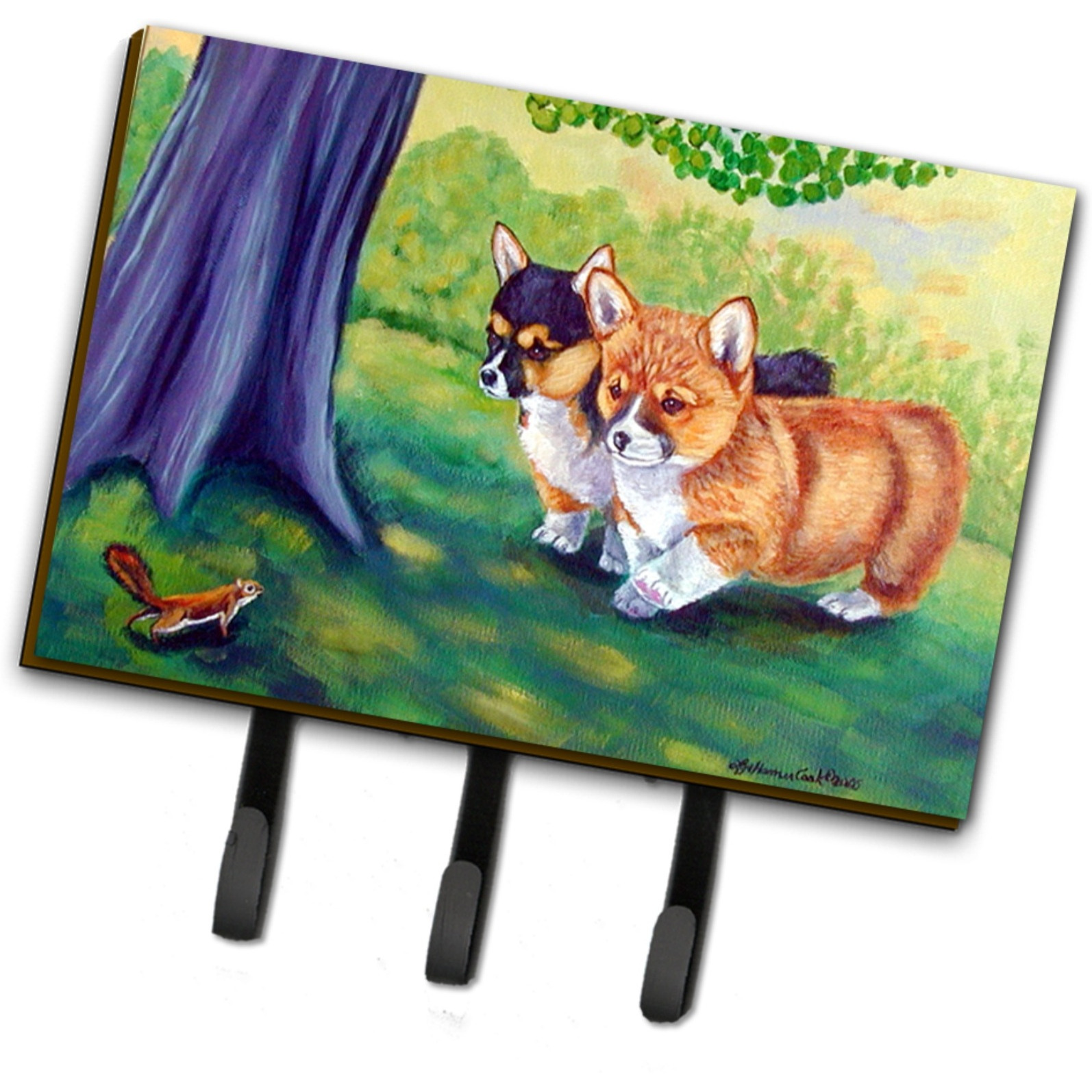 &quotCaroline's Treasures 7293TH68 Corgi Leash Holder or Key Hook, Large, Multicolor"