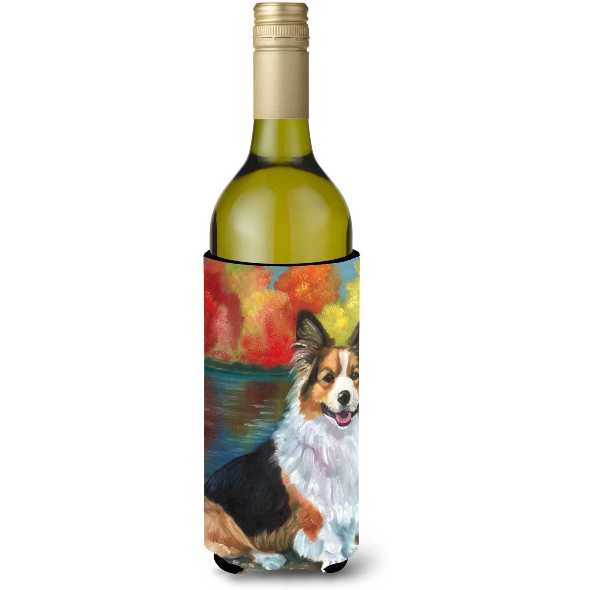 Corgi by the lake Wine Bottle Beverage Insulator Hugger 7294LITERK