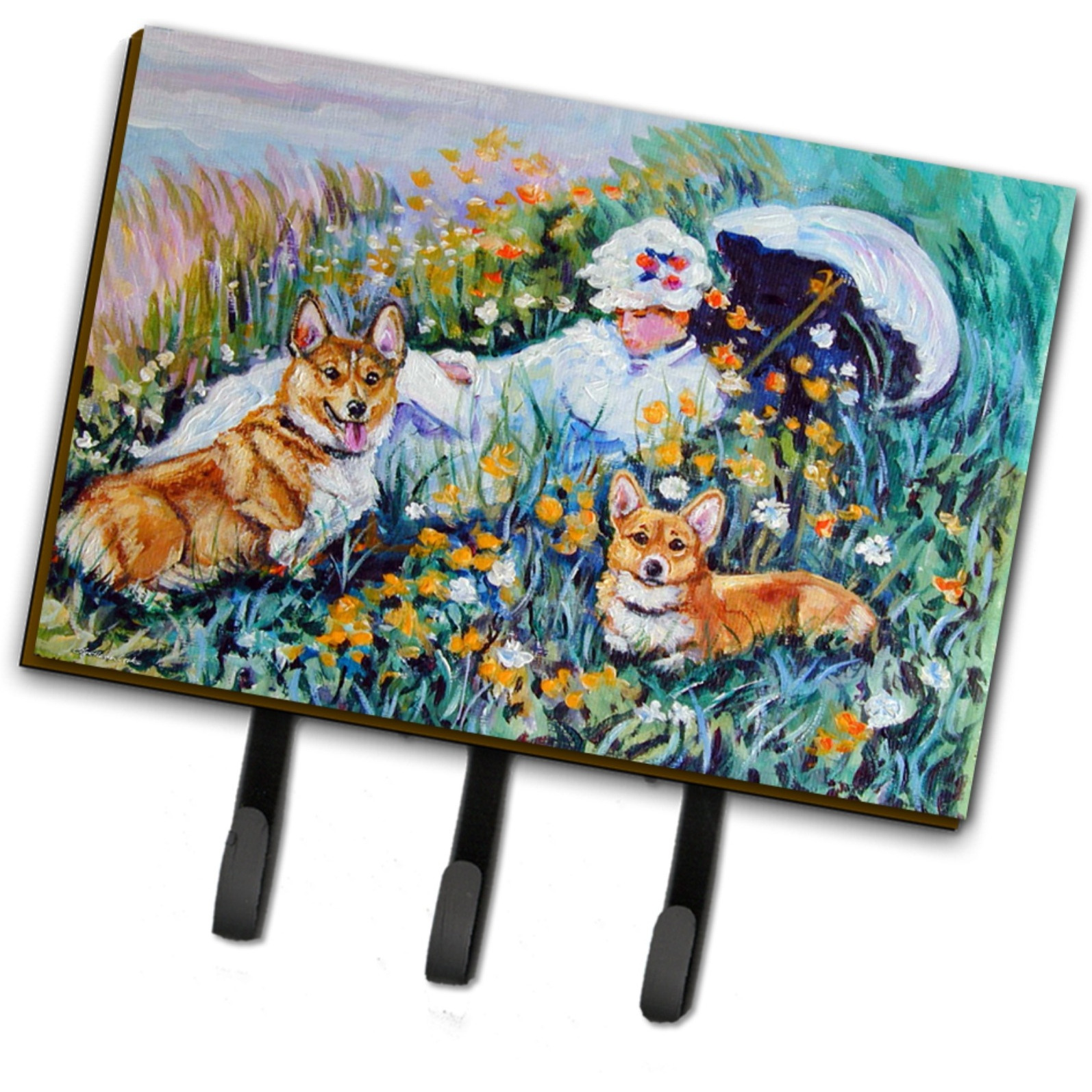 &quotCaroline's Treasures 7324TH68 Corgi Classics Leash or Key Holder, Large, Multicolor"