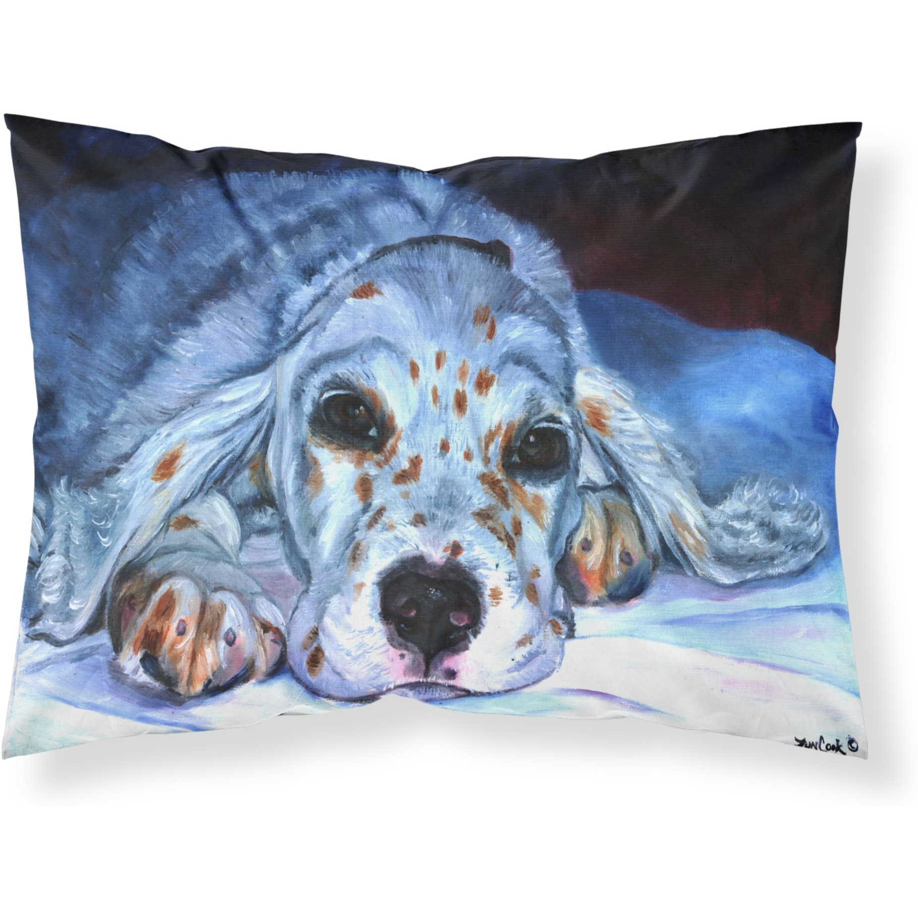 &quotCaroline's Treasures 7330PILLOWCASE English Setter Pup Fabric Standard Pillowcase, Large, Multicolor"