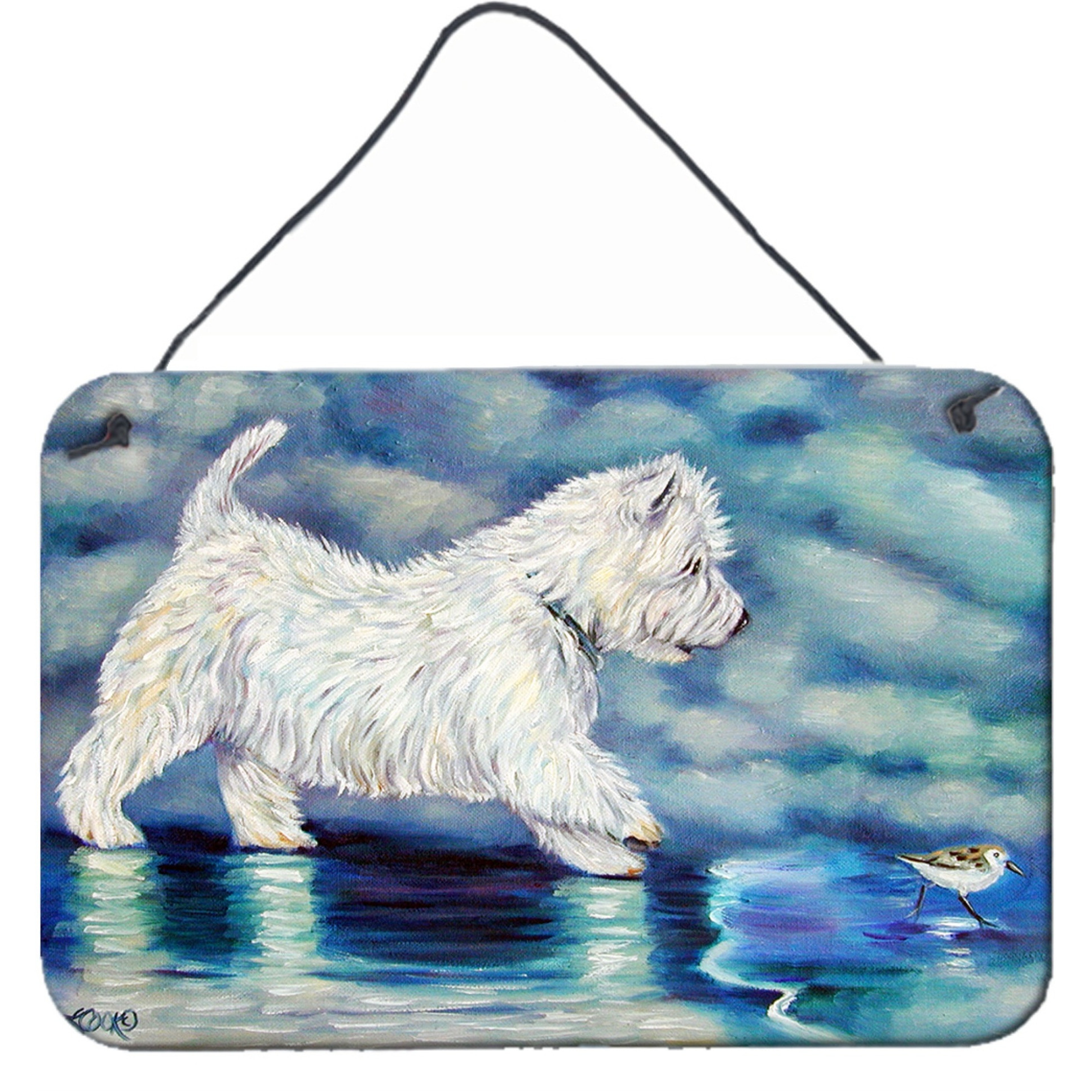 &quotCaroline's Treasures 7334DS812 Misty Westie Wall or Door Hanging Prints, 8 x 12"", Multicolor"