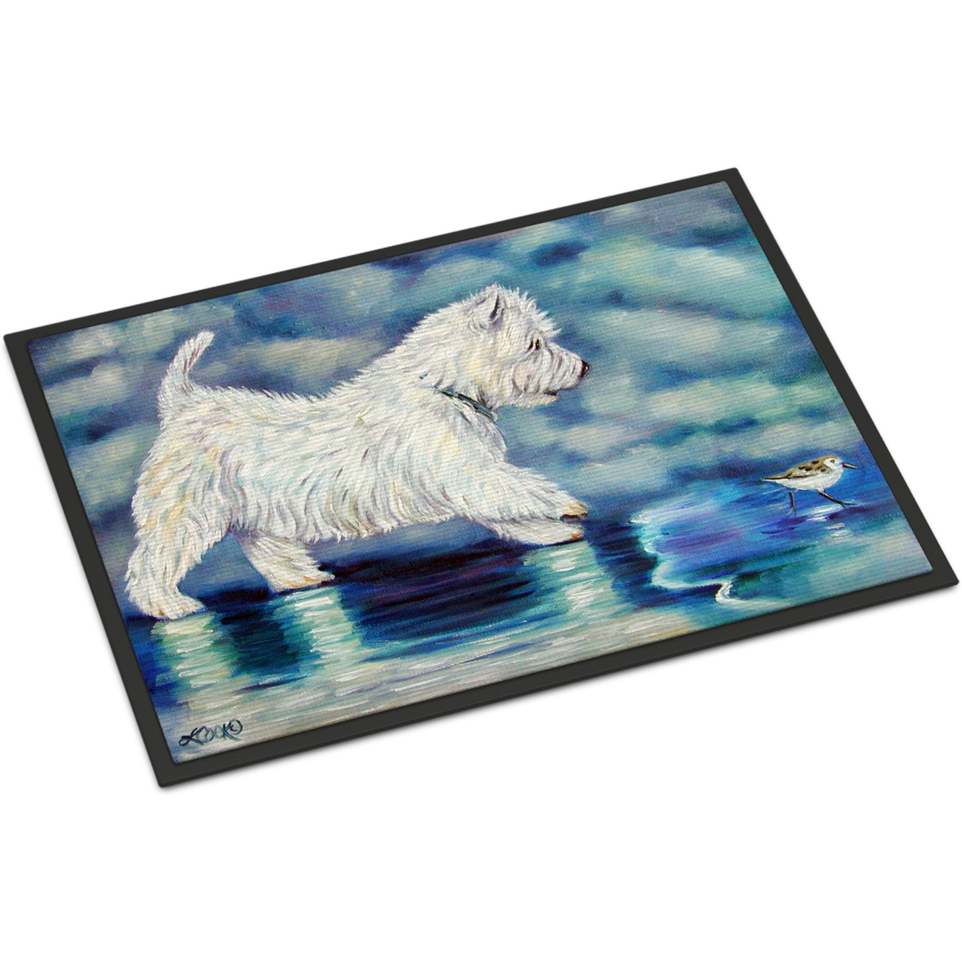 &quotCaroline's Treasures 7334JMAT Misty Westie Indoor or Outdoor Mat, 24 x 36"", Multicolor"