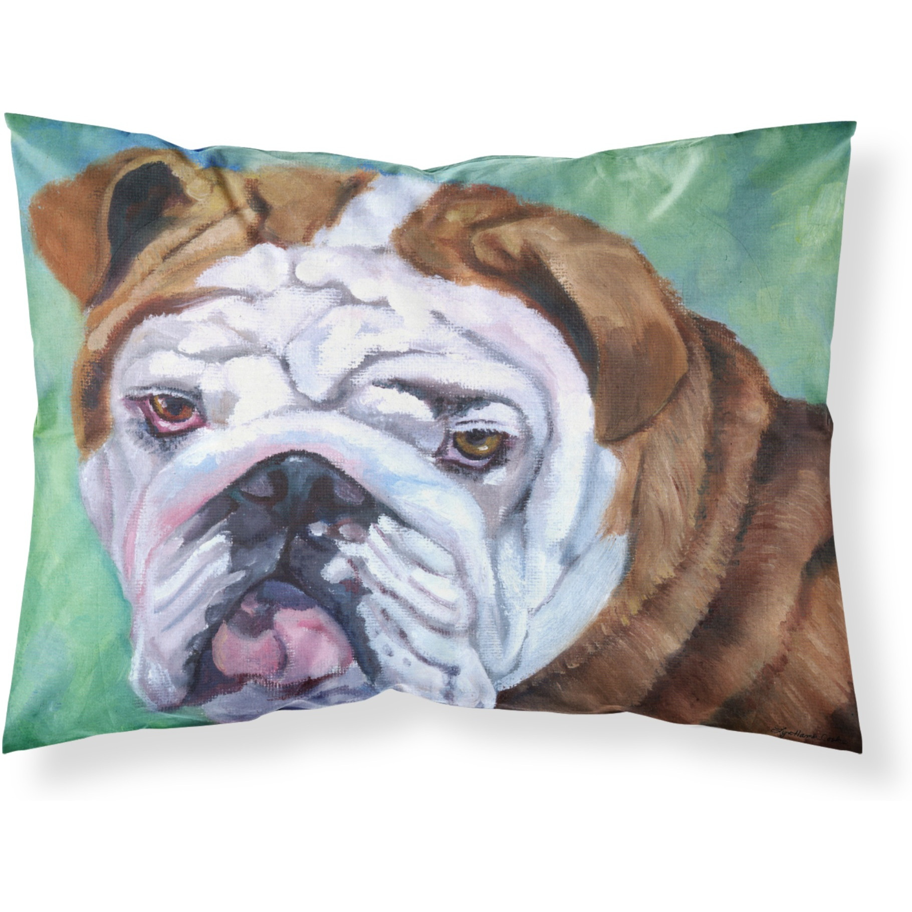 &quotCaroline's Treasures 7349PILLOWCASE Admiral The English Bulldog Fabric Standard Pillowcase, Large, Multicolor"