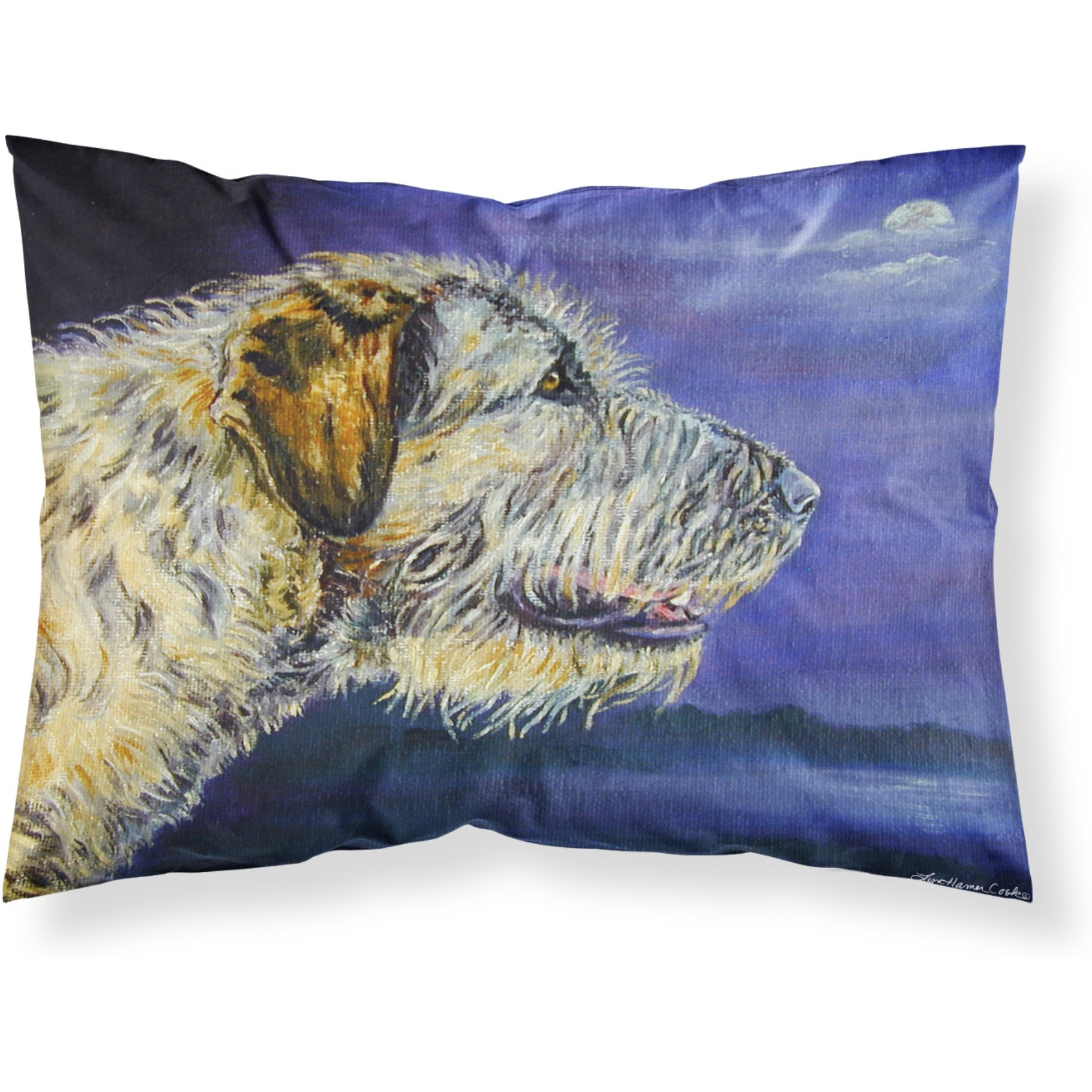 &quotCaroline's Treasures 7352PILLOWCASE Irish Wolfhound Looking Fabric Standard Pillowcase, Large, Multicolor"