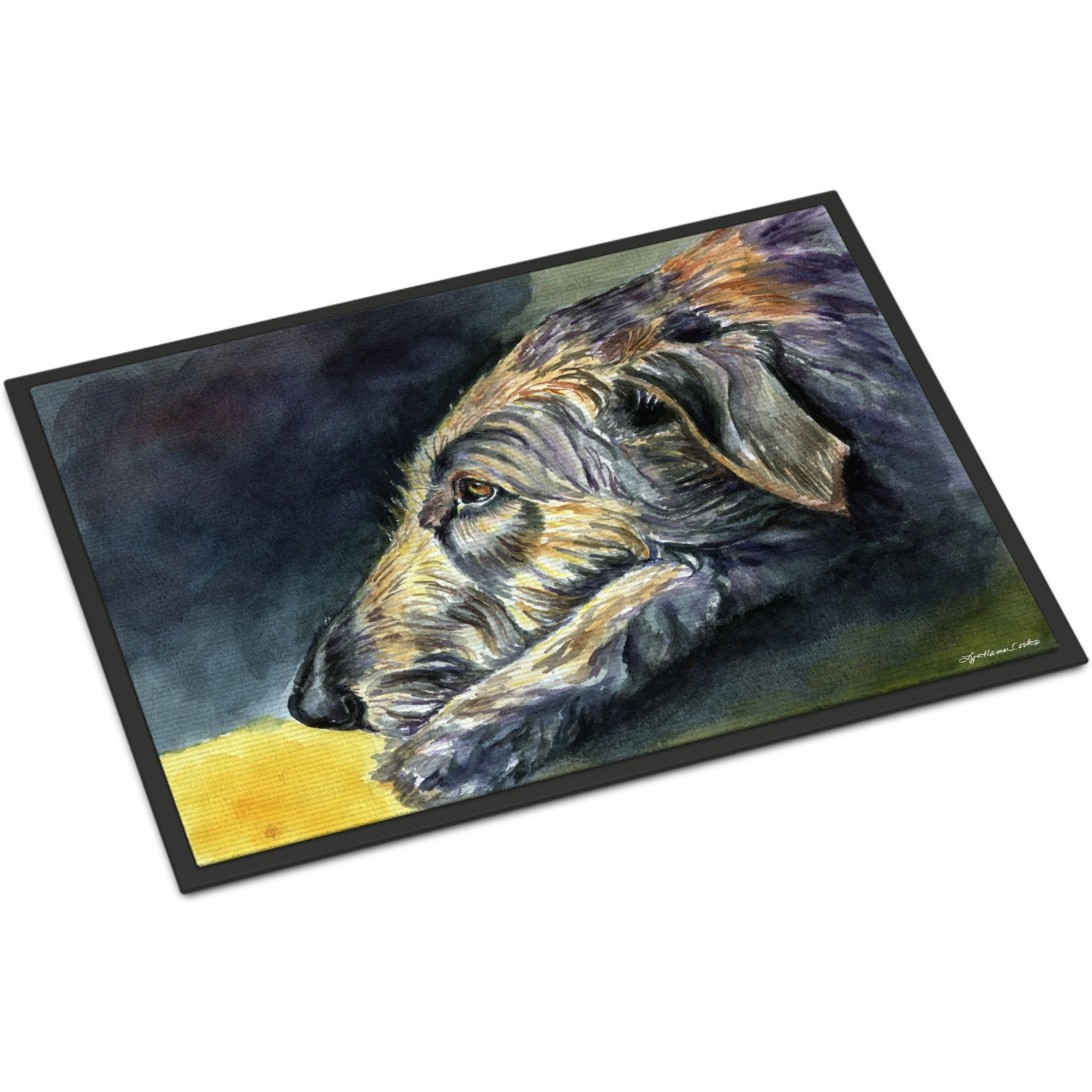 &quotCaroline's Treasures 7353MAT Irish Wolfhound Sleeper Indoor or Outdoor Mat, 18 x 27"", Multicolor"
