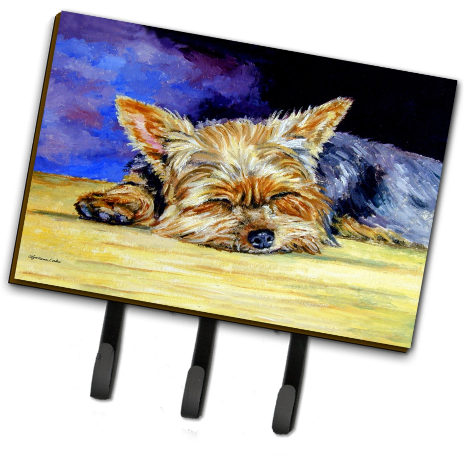 &quotCaroline's Treasures 7357TH68 Yorkie Taking A Nap Leash or Key Holder, Large, Multicolor"