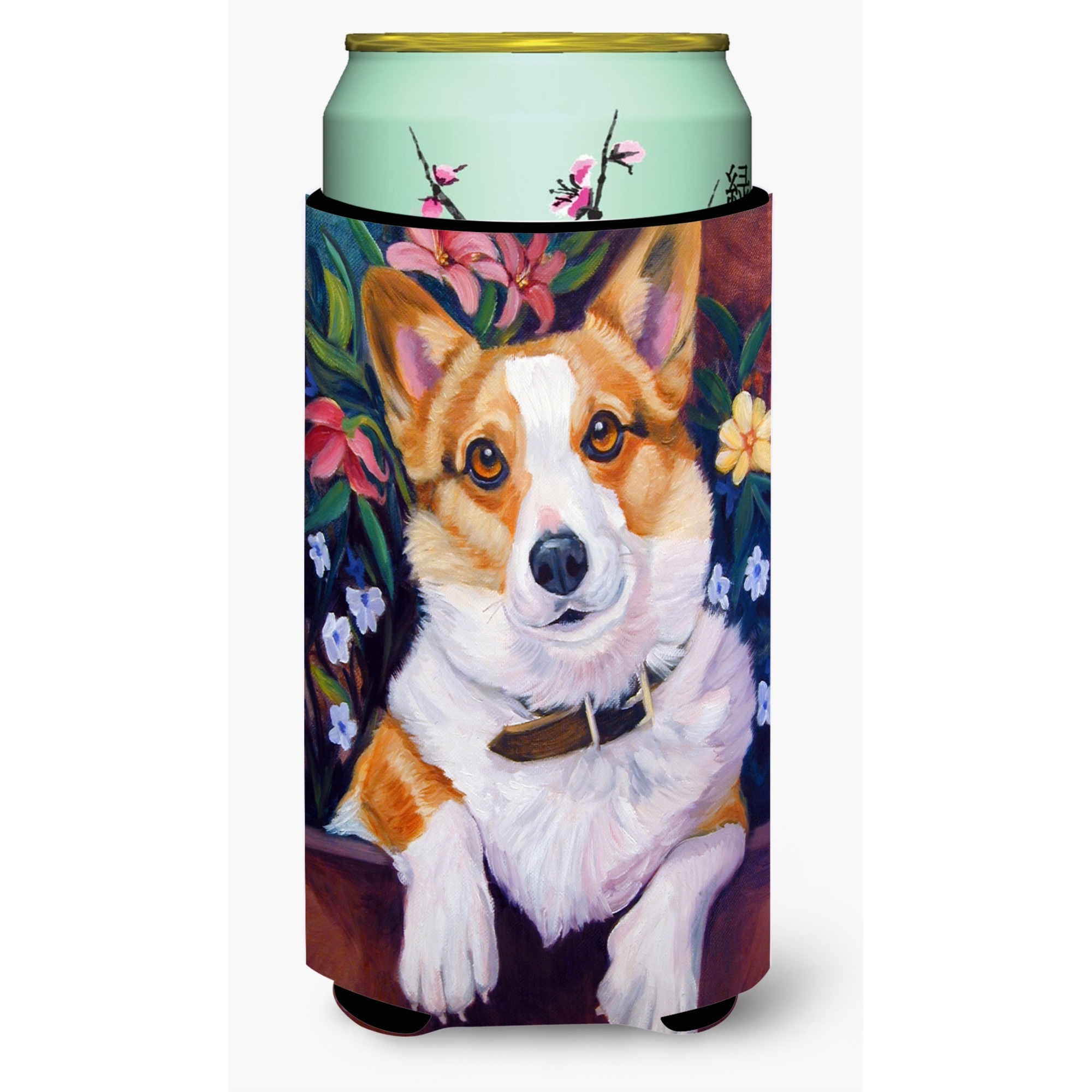 &quotCaroline's Treasures 7362TBC "&quotCan I help you Corgi"" Tall Boy Hugger Koozie, Multicolor"