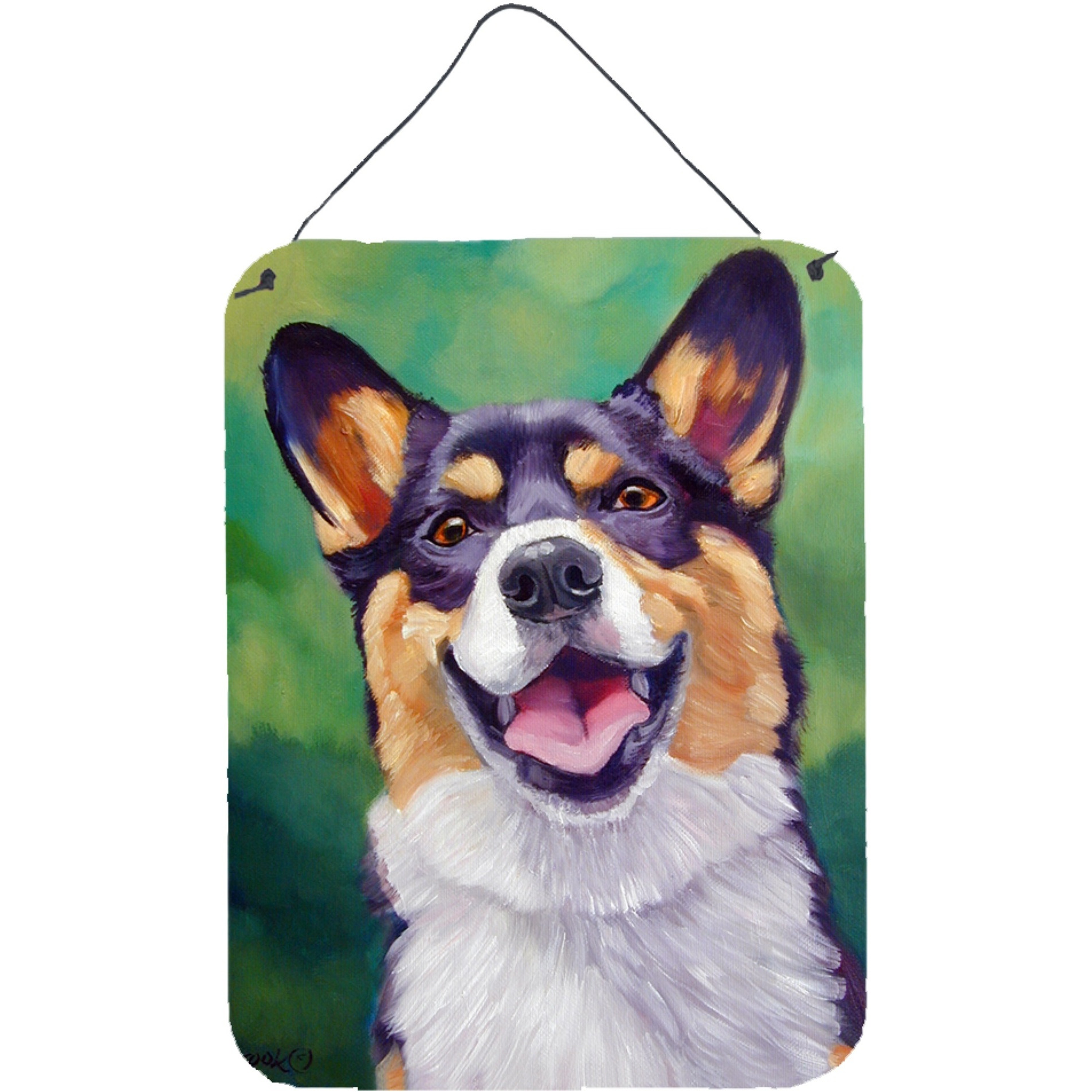 &quotCaroline's Treasures Tricolor Pembroke Corgi Wall or Door Hanging Prints 7364DS1216, 16HX12W, Multicolor"