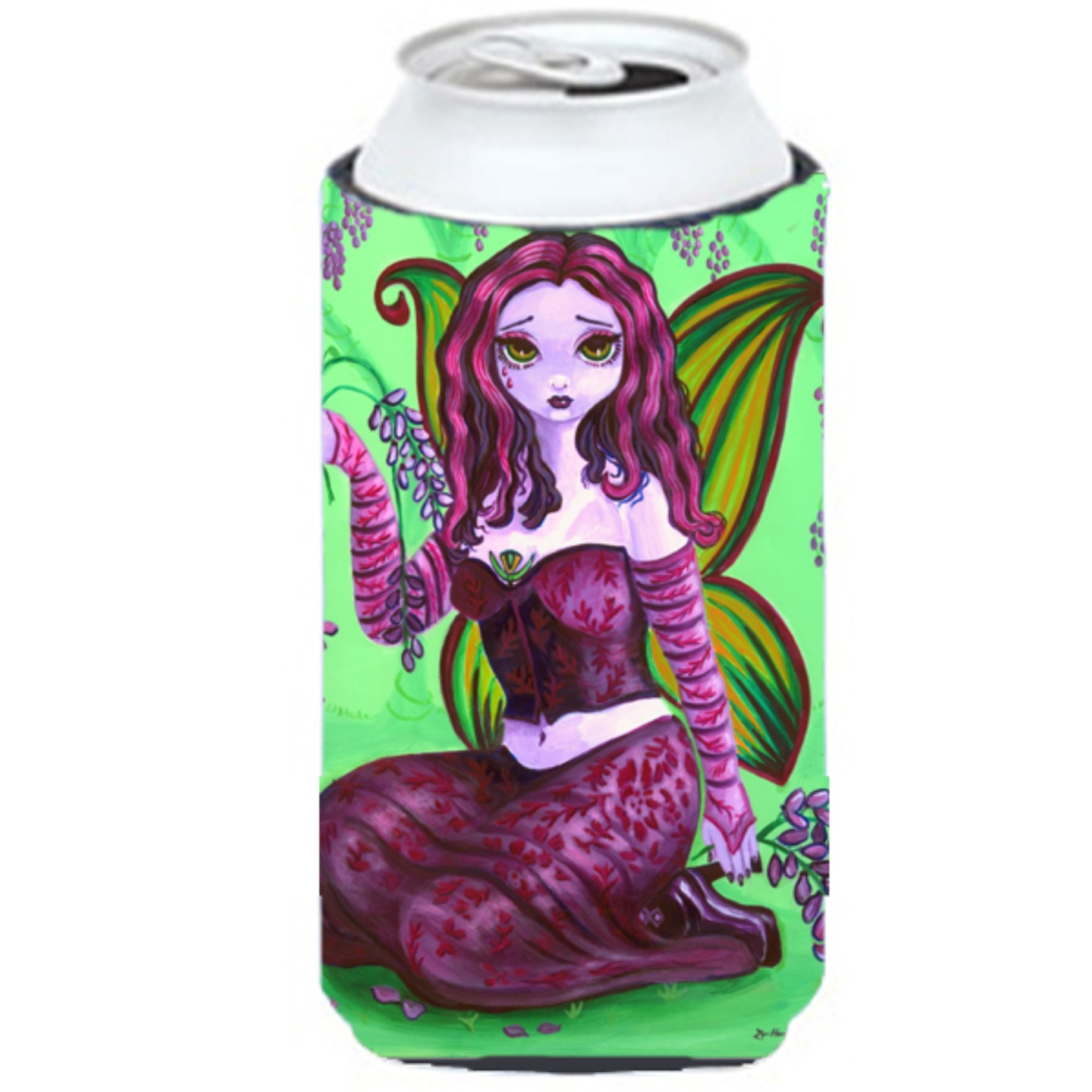 &quotCaroline's Treasures 7377TBC "&quotFairy Lady Wisteria"" Tall Boy Hugger Koozie, Multicolor"