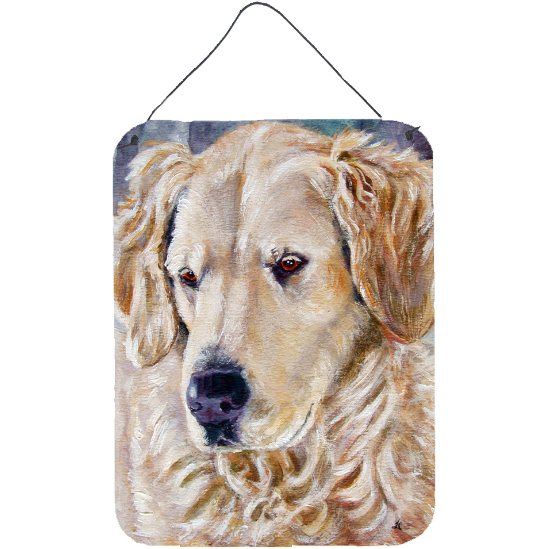&quotCaroline's Treasures Golden Retriver Contemplation Wall or Door Hanging Prints 7382DS1216, 16HX12W, Multicolor"
